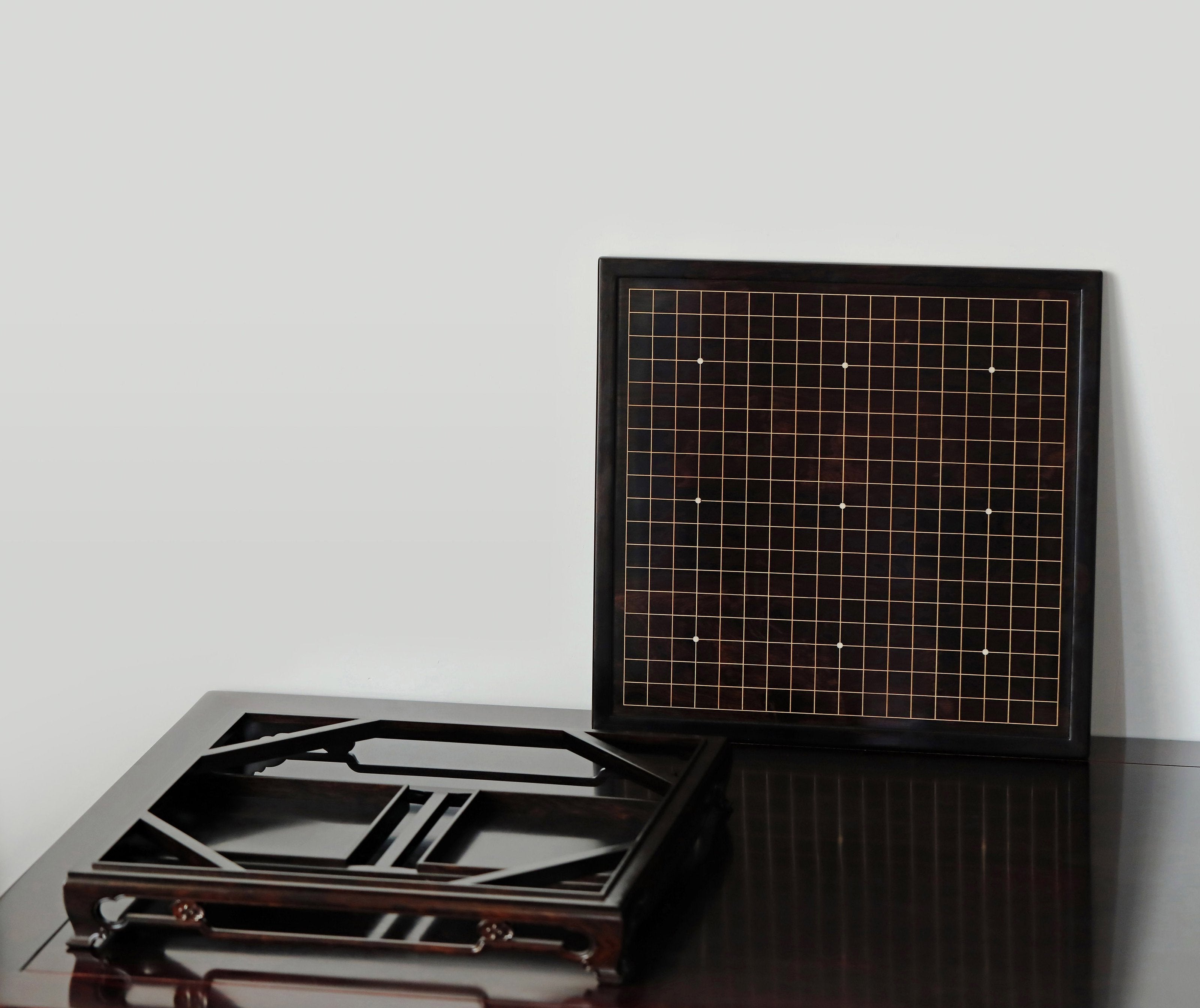 紫光檀双用两屉棋盘