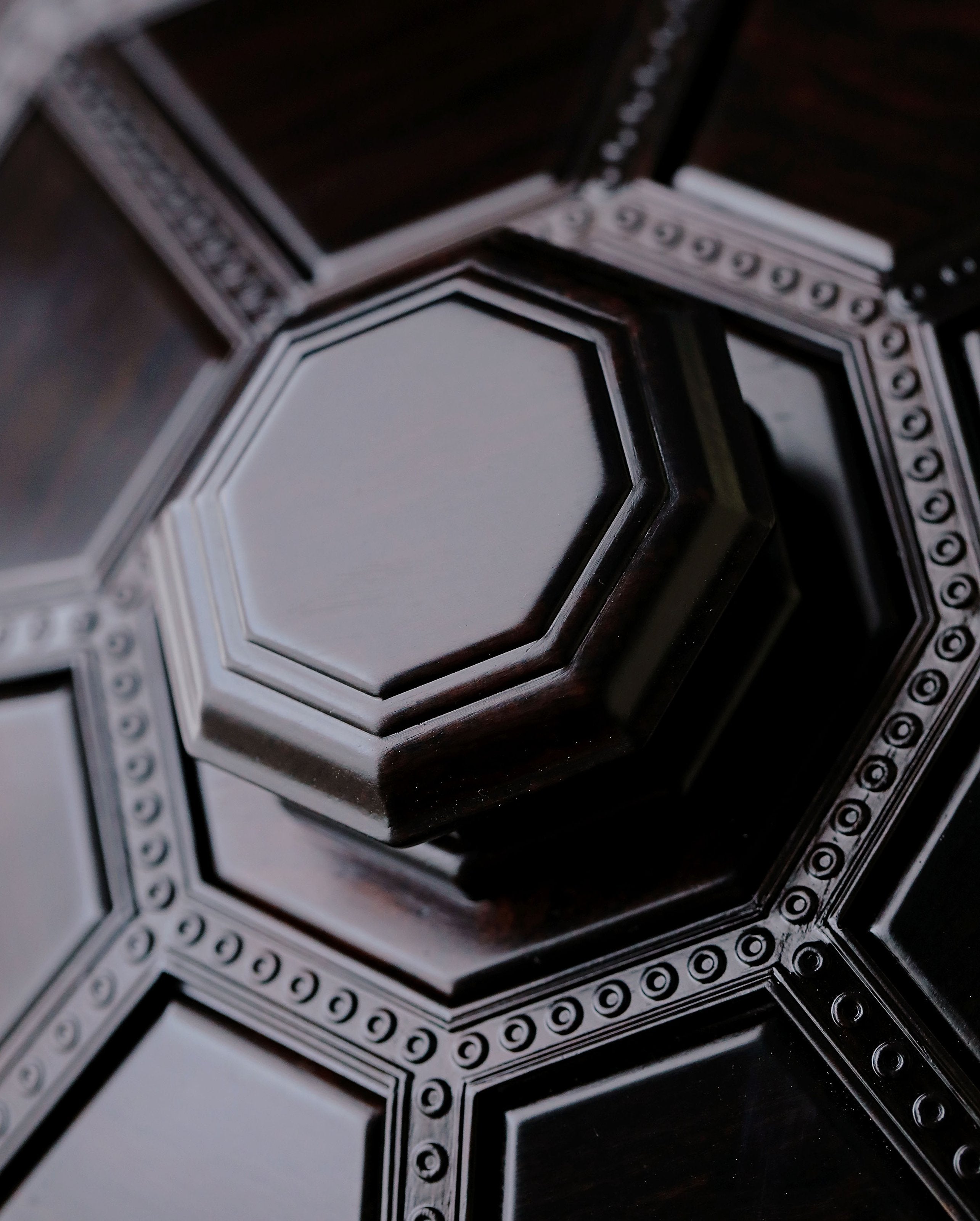 紫光檀 素面 八宝果盒