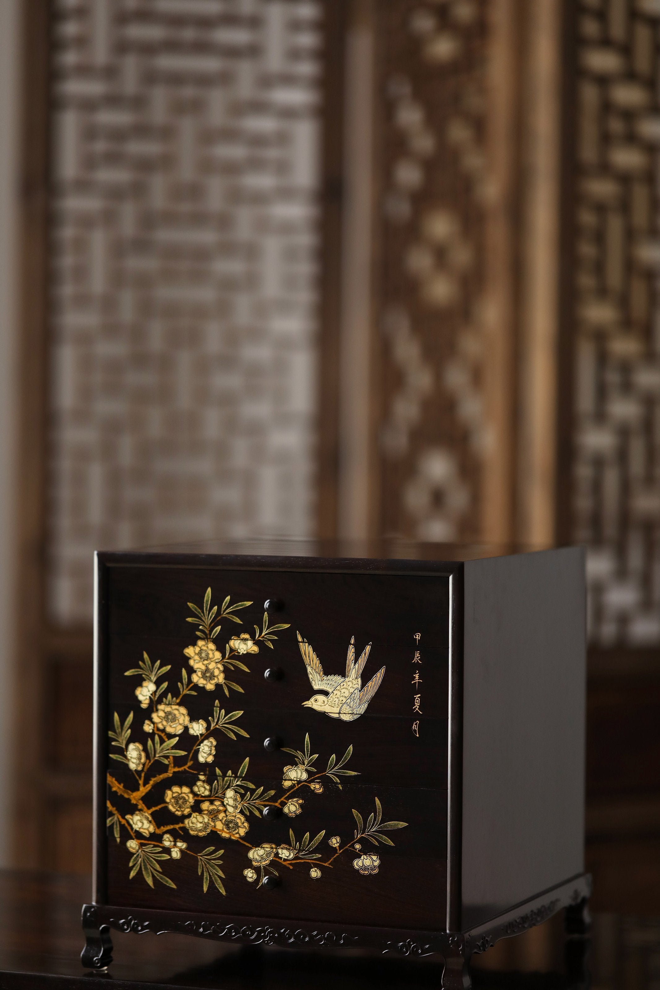 堆金喜上眉梢/富贵吉祥案上五斗茶边柜