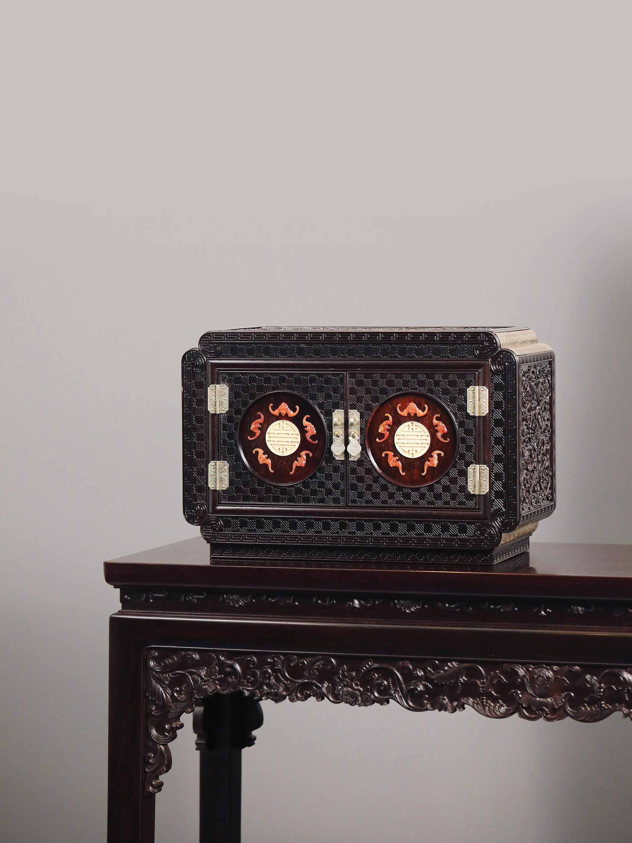 鑲玉五福臨門寶箱