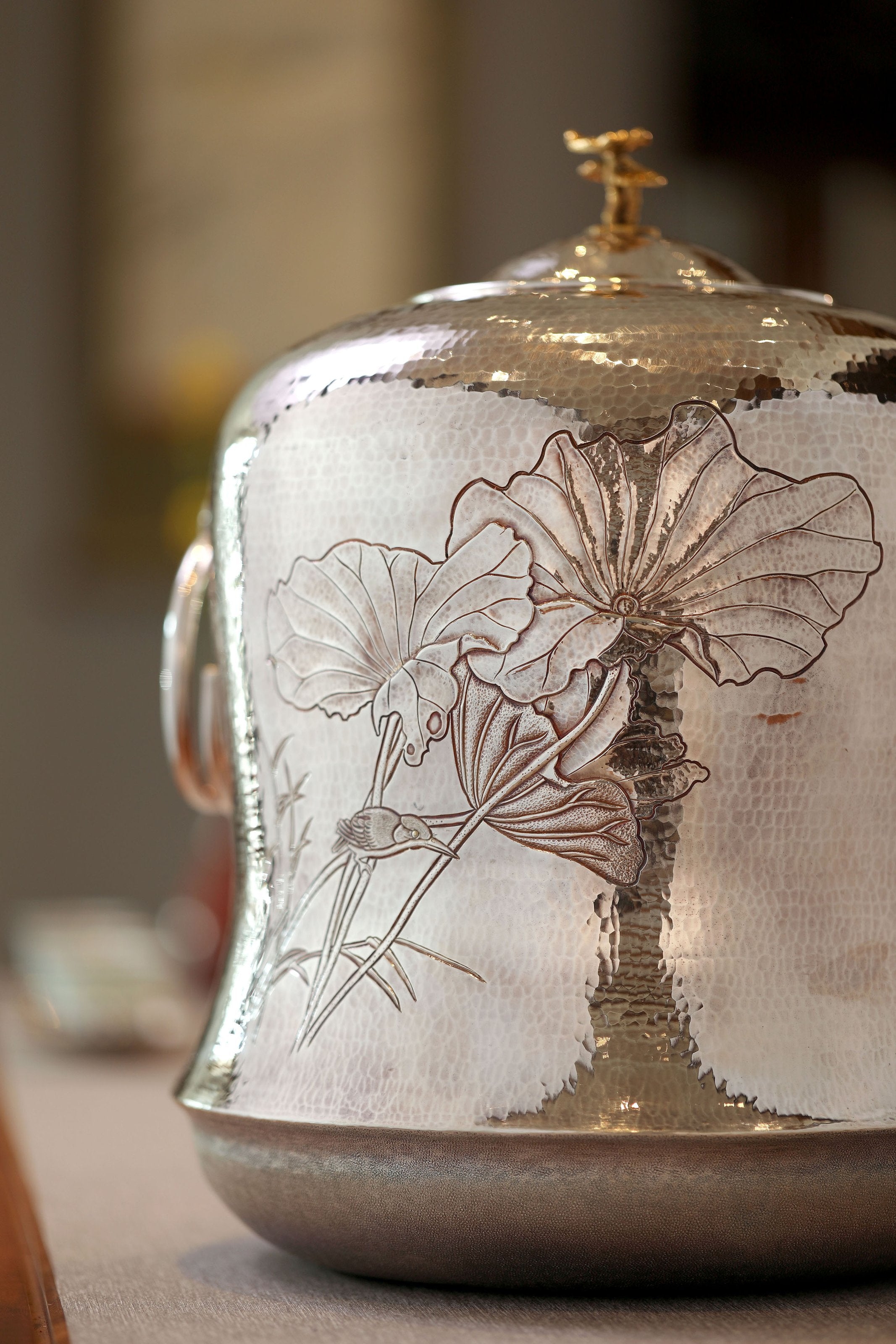 仙鹤纯银大水缸