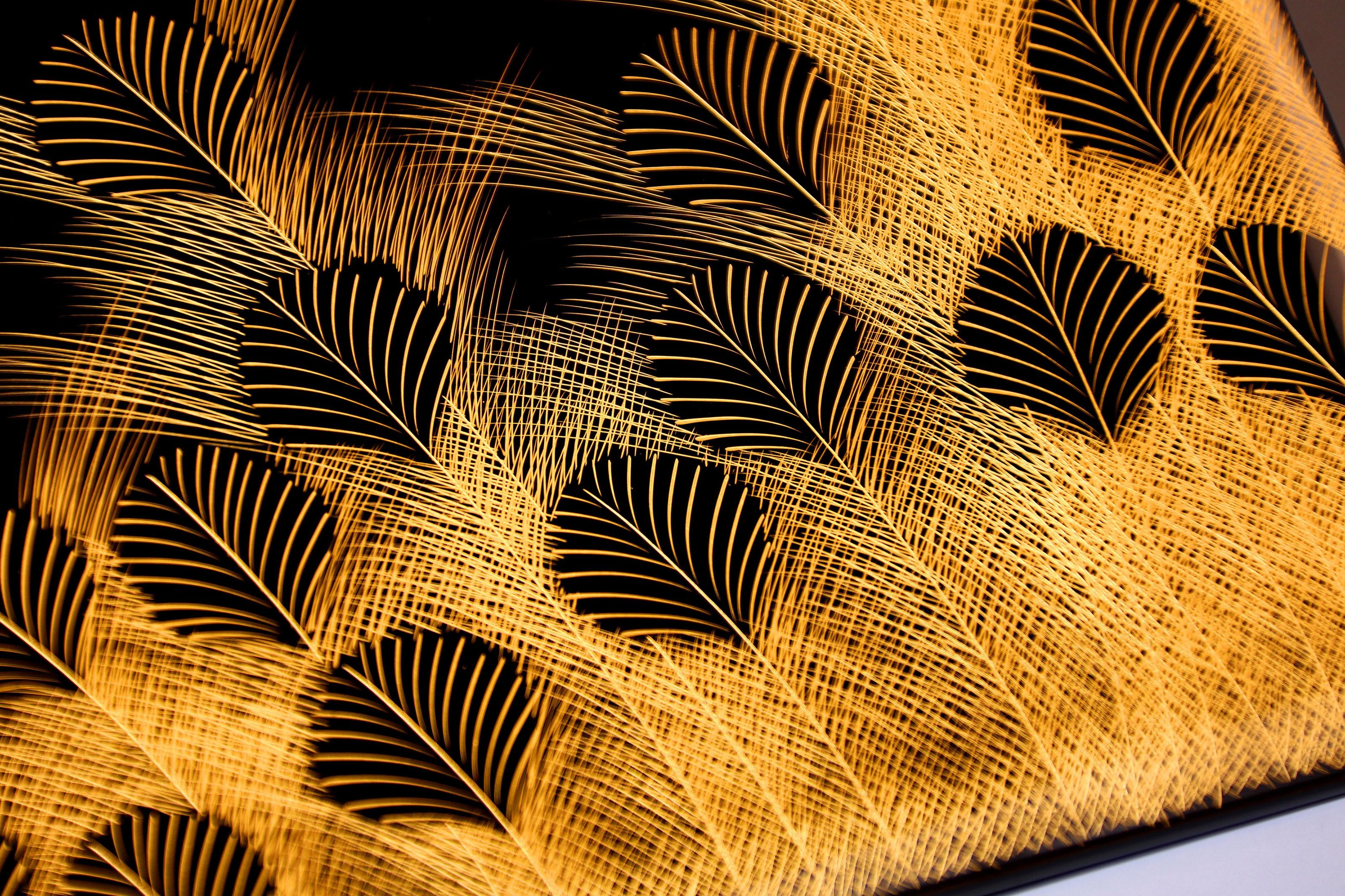 日本大漆沈金师光石作文房盒