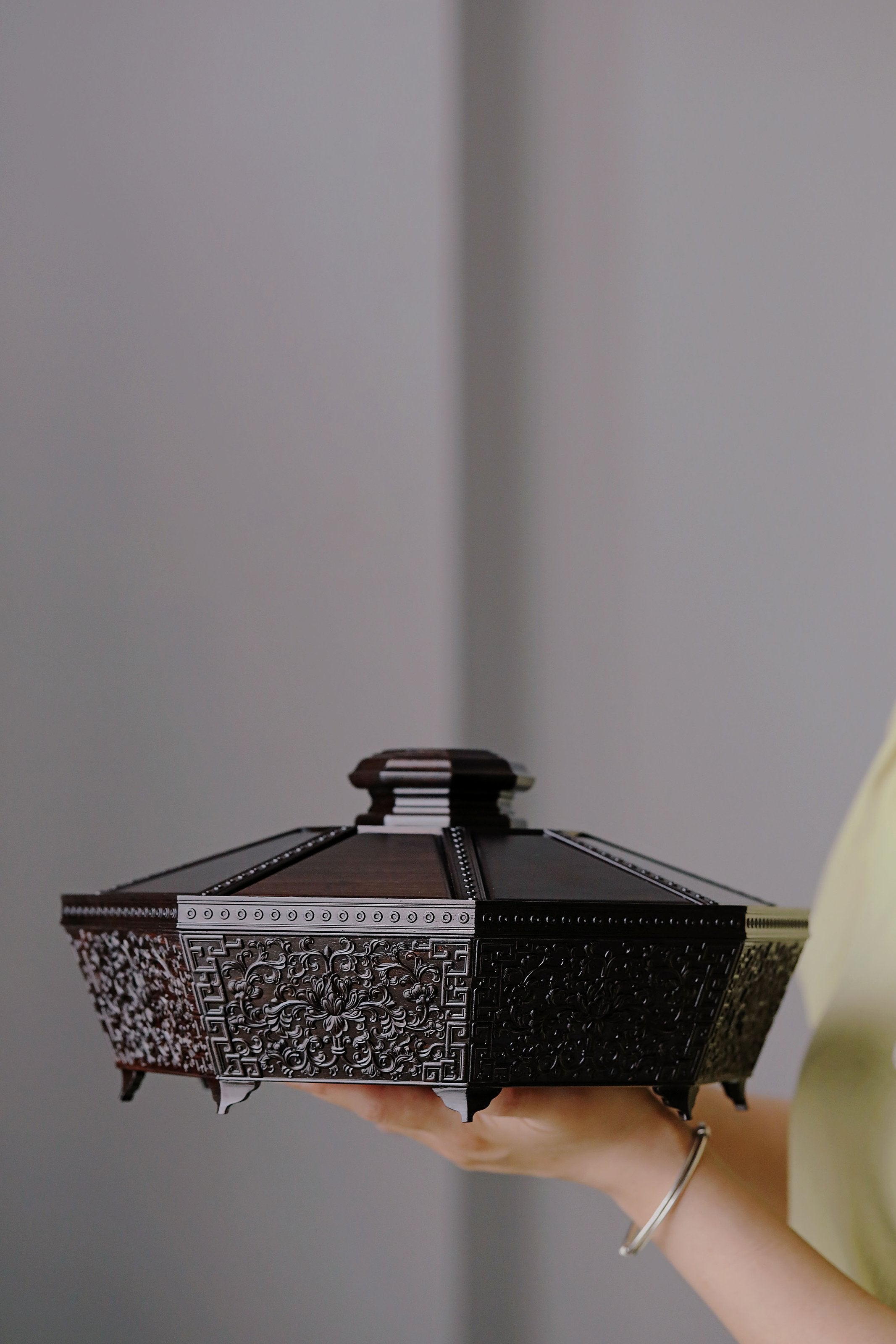 紫光檀 素面 八宝果盒