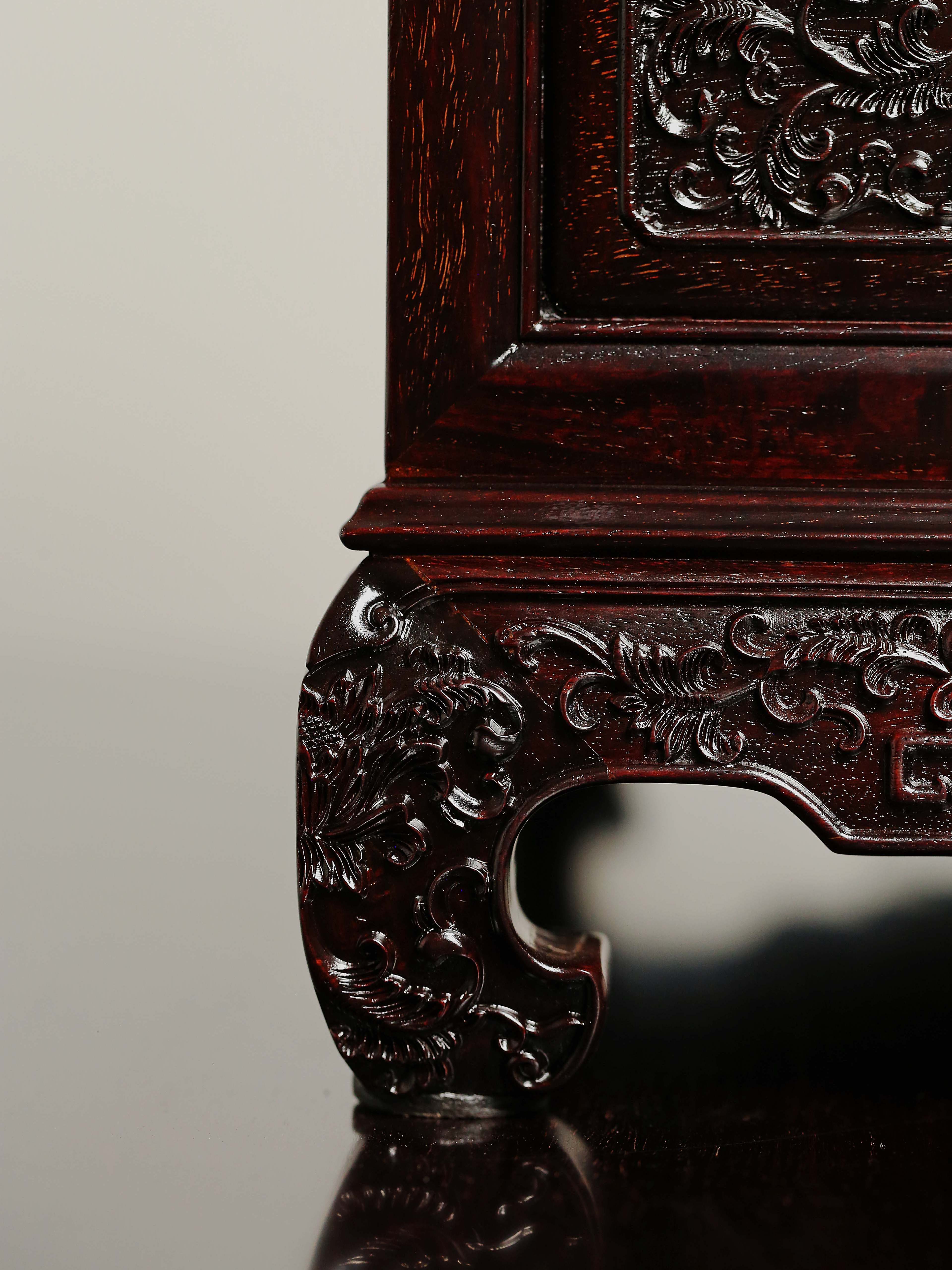 百宝嵌清供图茶边柜