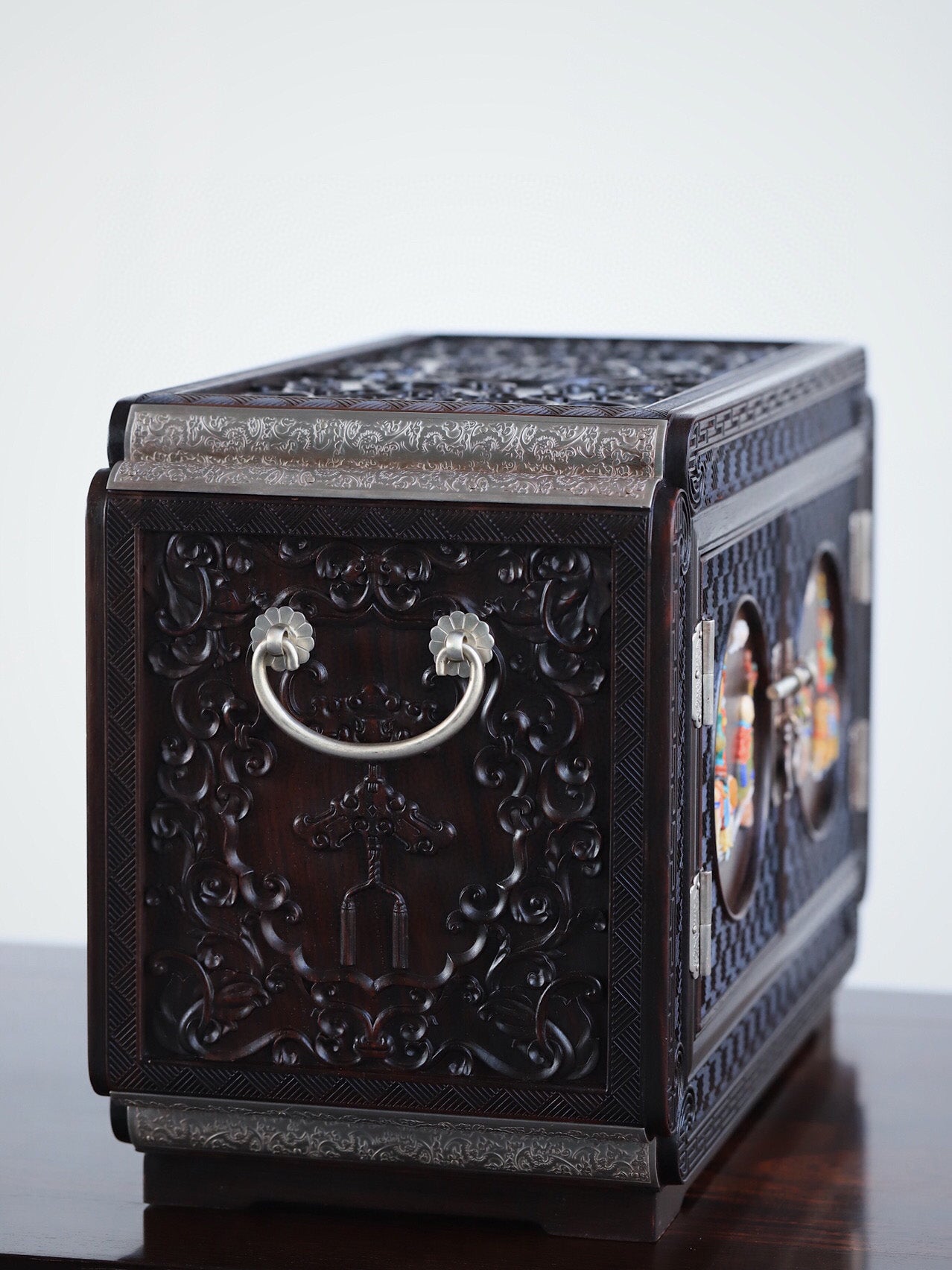 大红酸枝百宝嵌箱