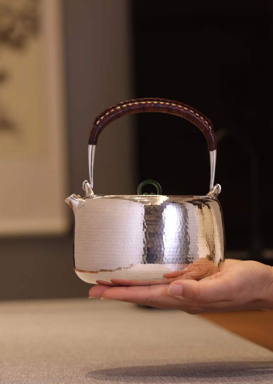 北村锤纹碧玉环