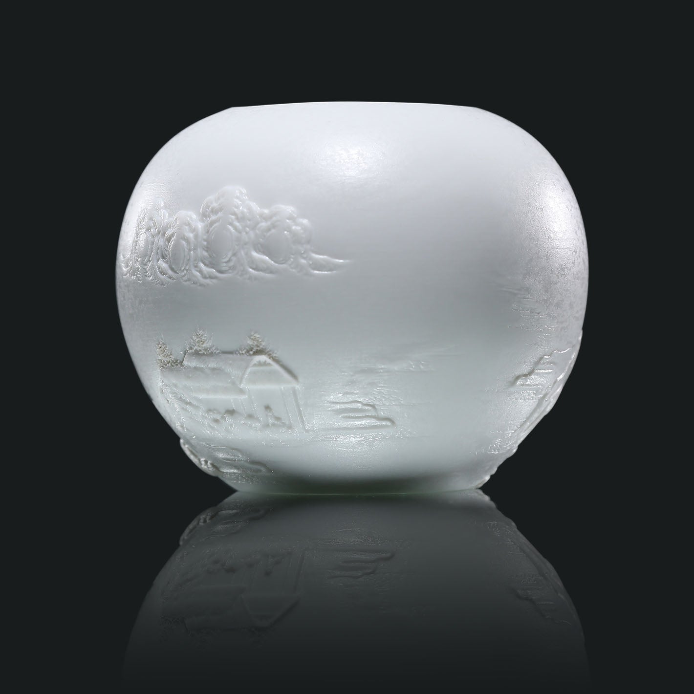 Dayazhai Tiny-Landscape Plain Porcelain Water Pot