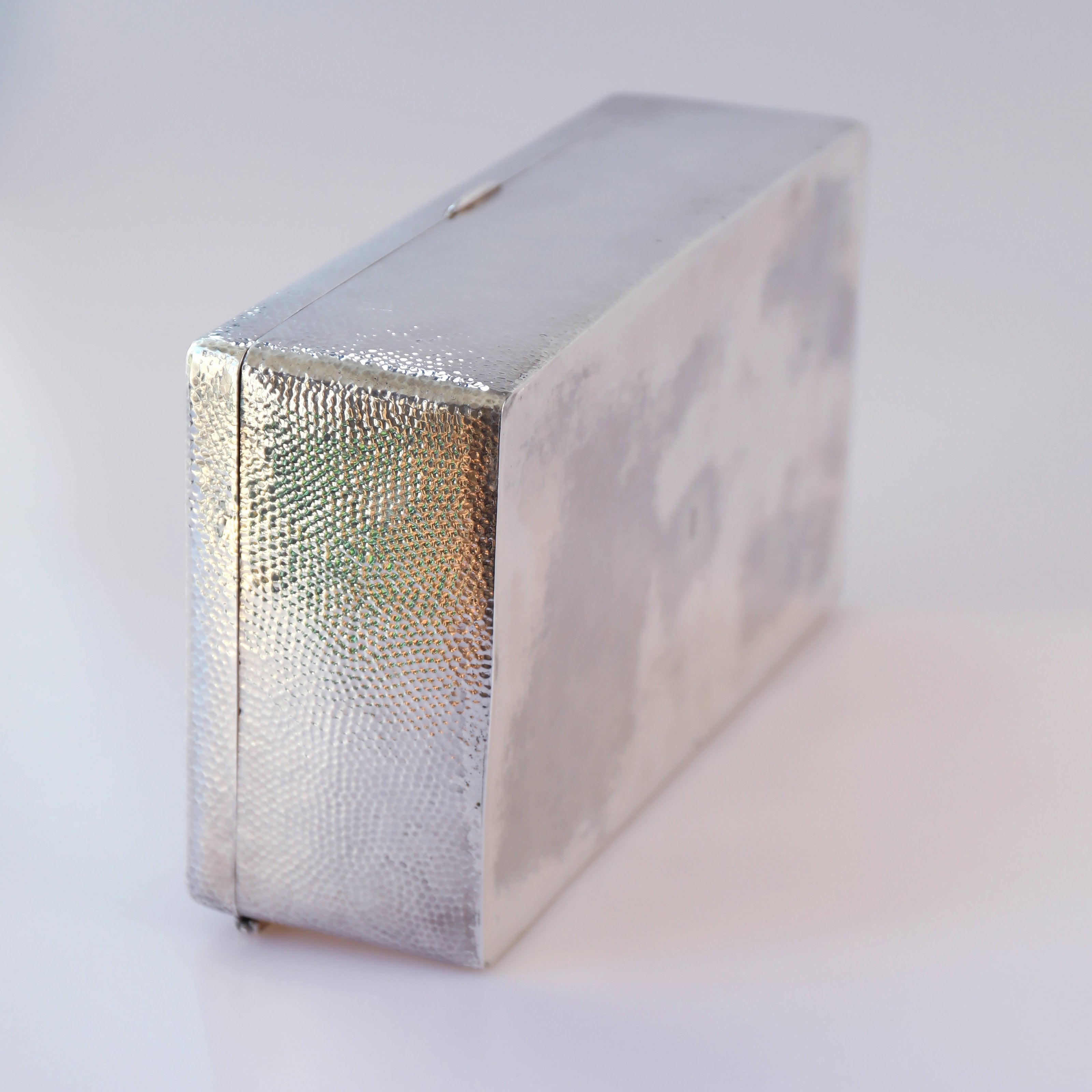 中國回流純銀大茶盒/雪茄盒