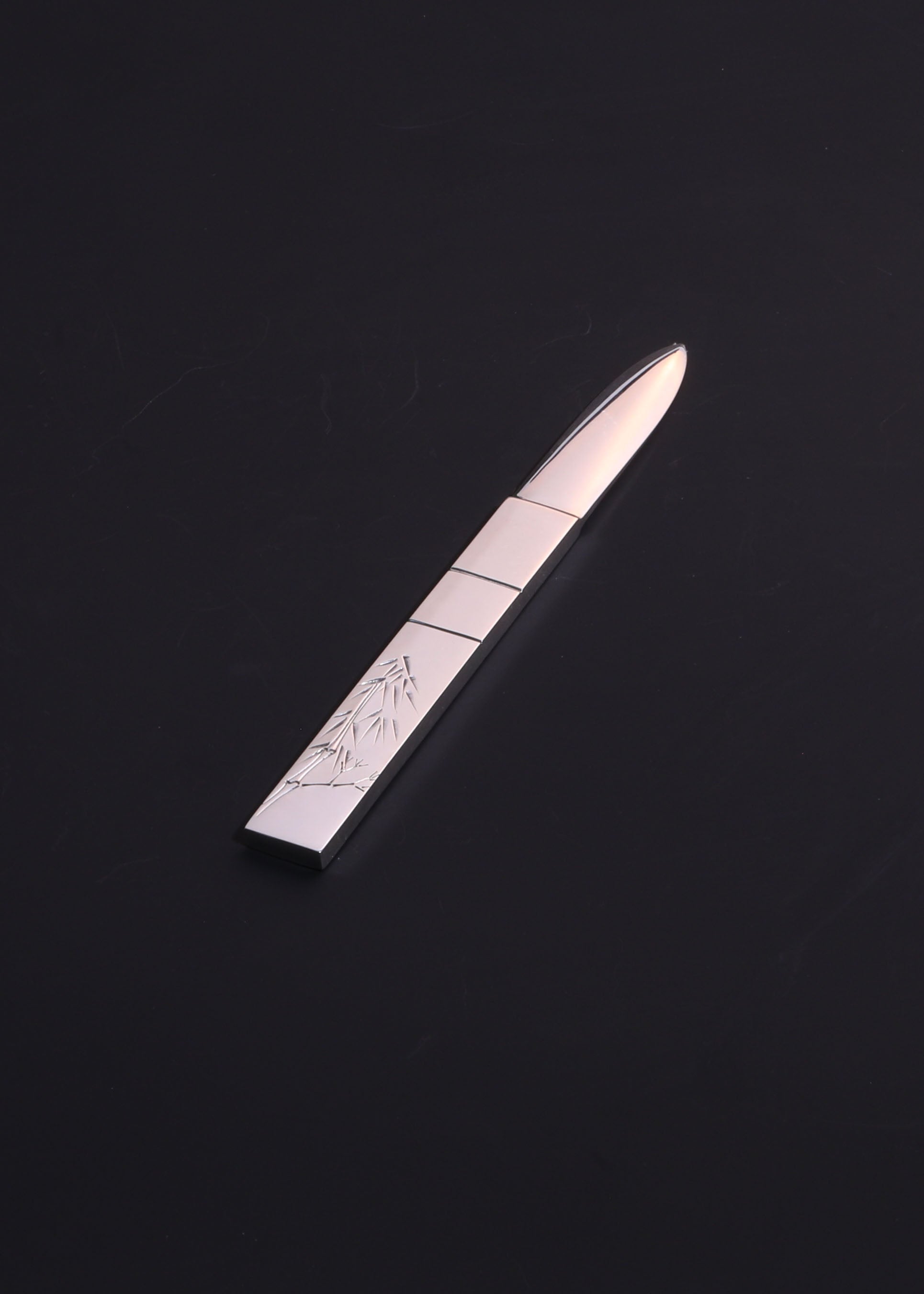 纯银錾刻茶刀|茶挑