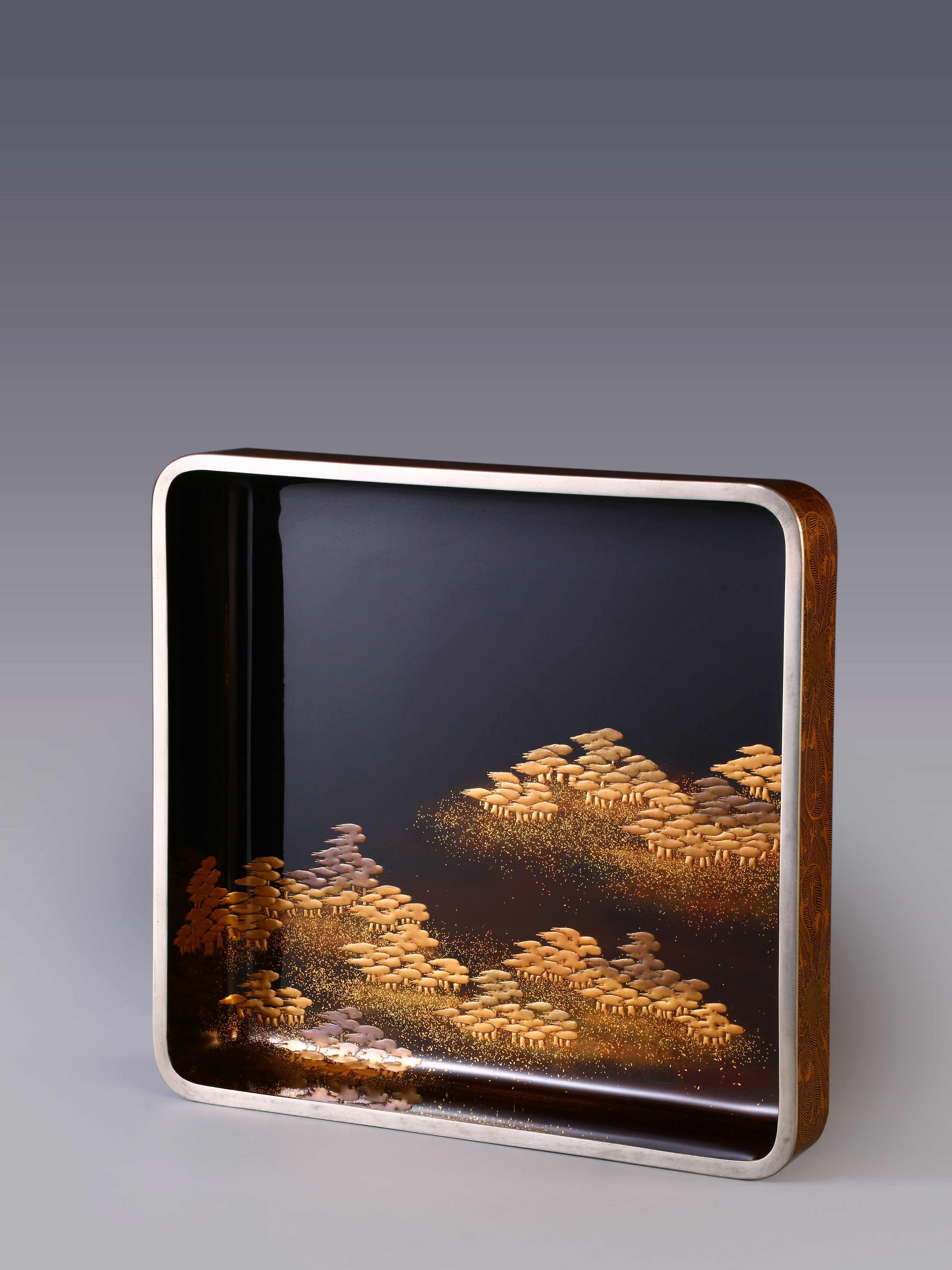 加賀蒔繪松山風景大茶盤