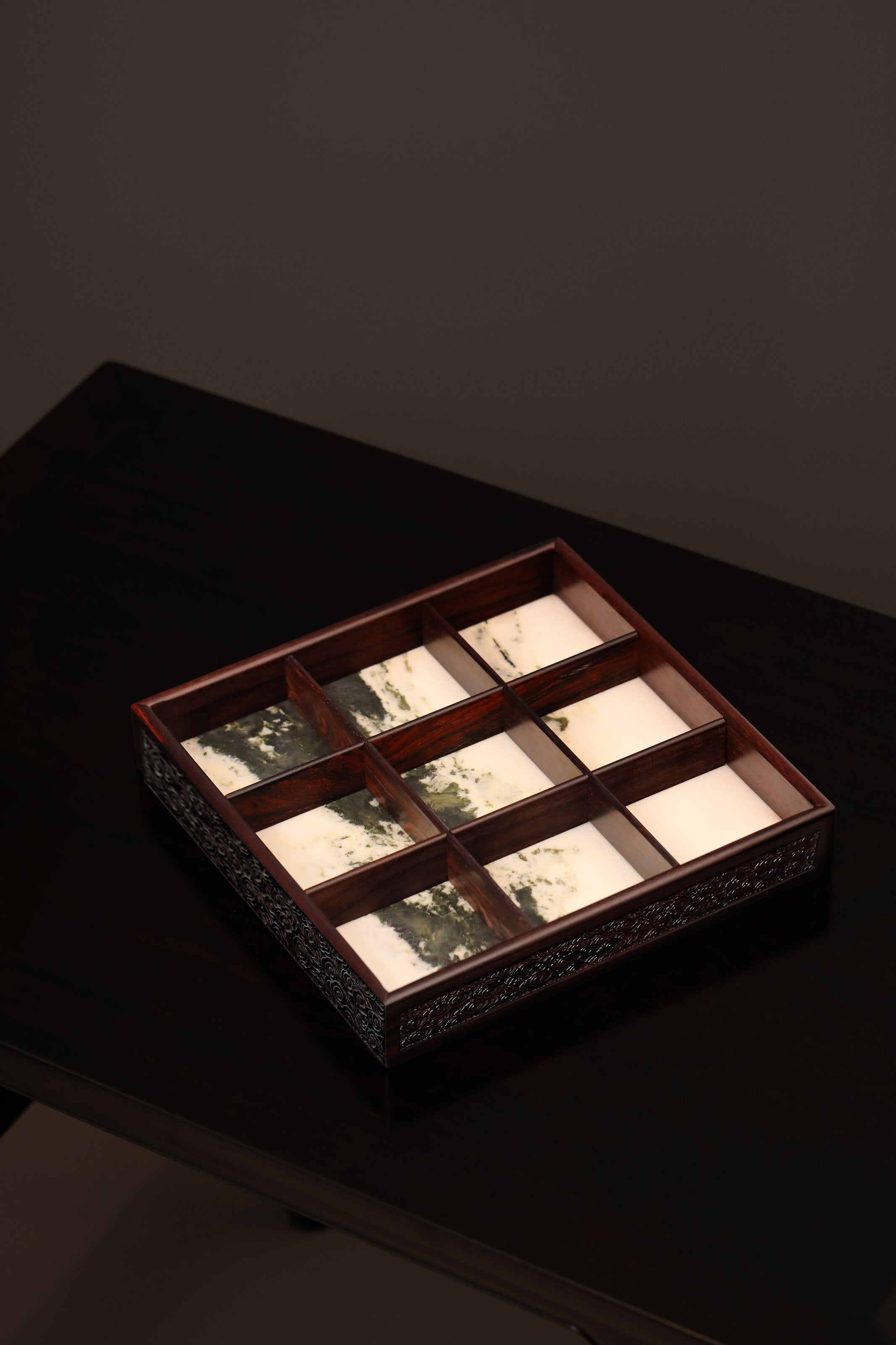 大紅酸枝雲石都承盤