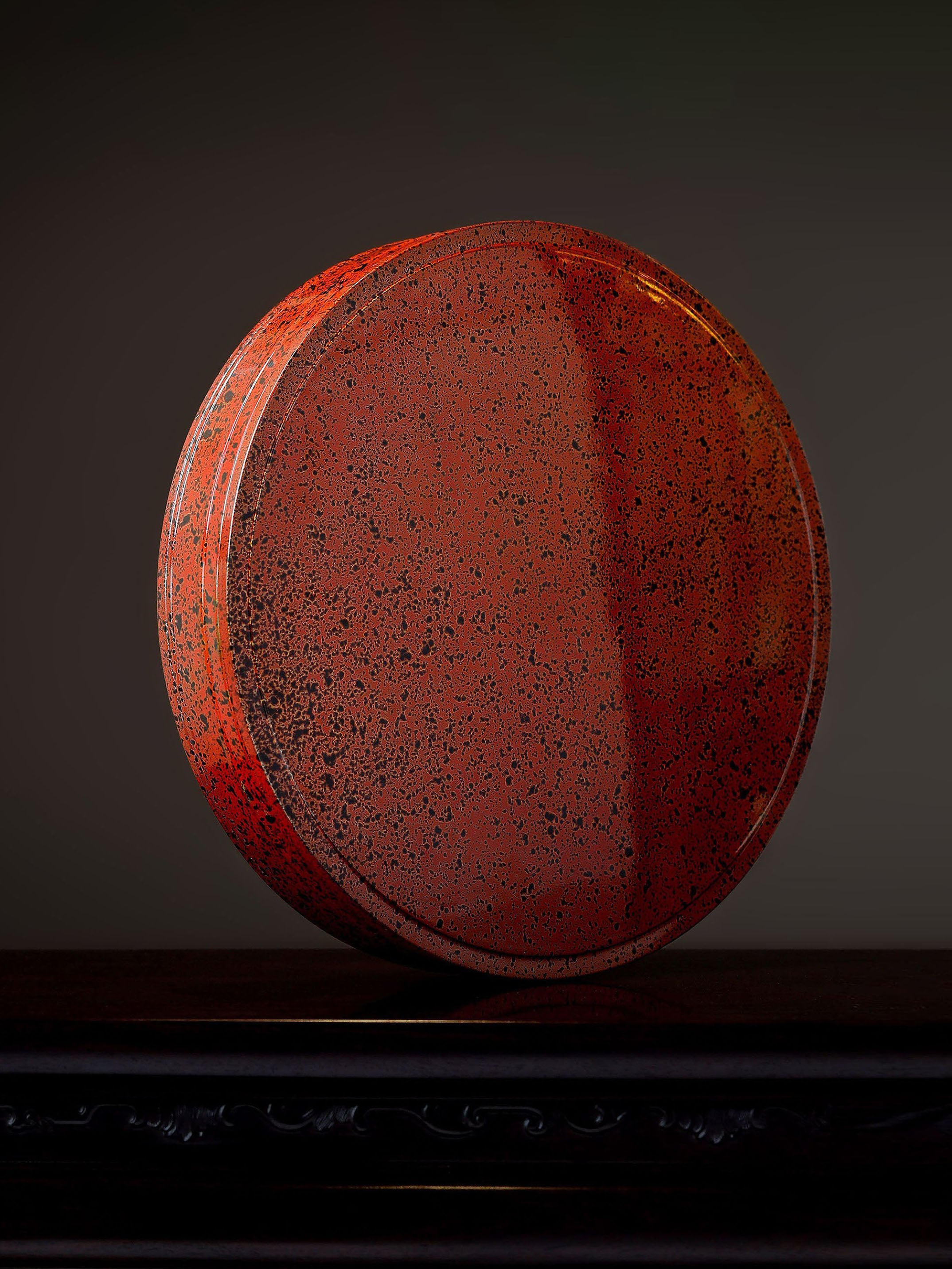 日本大漆弦纹茶盒