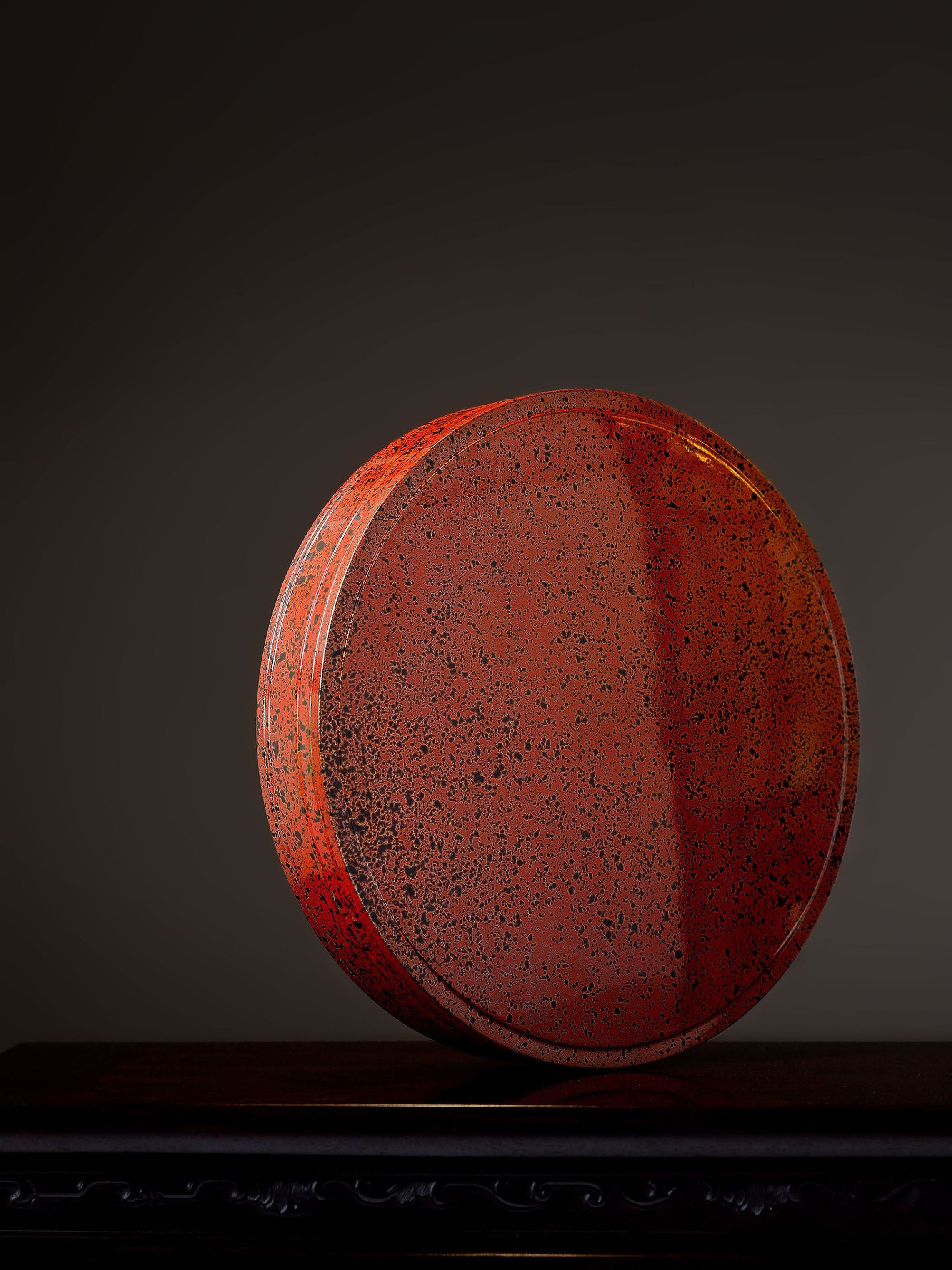 日本大漆弦纹茶盒