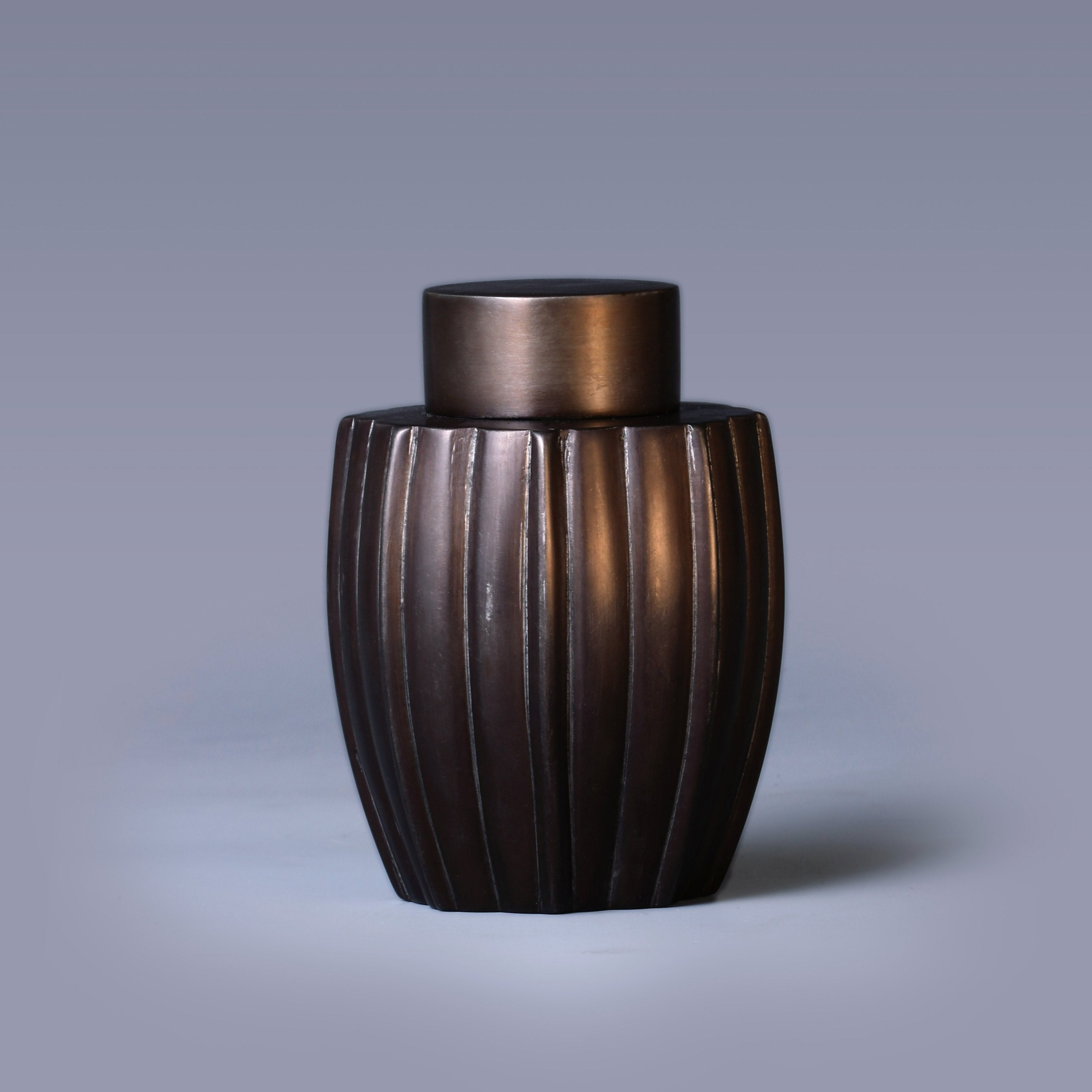 大雅堂純銀錘紋茶葉罐純錫筋紋老茶葉罐