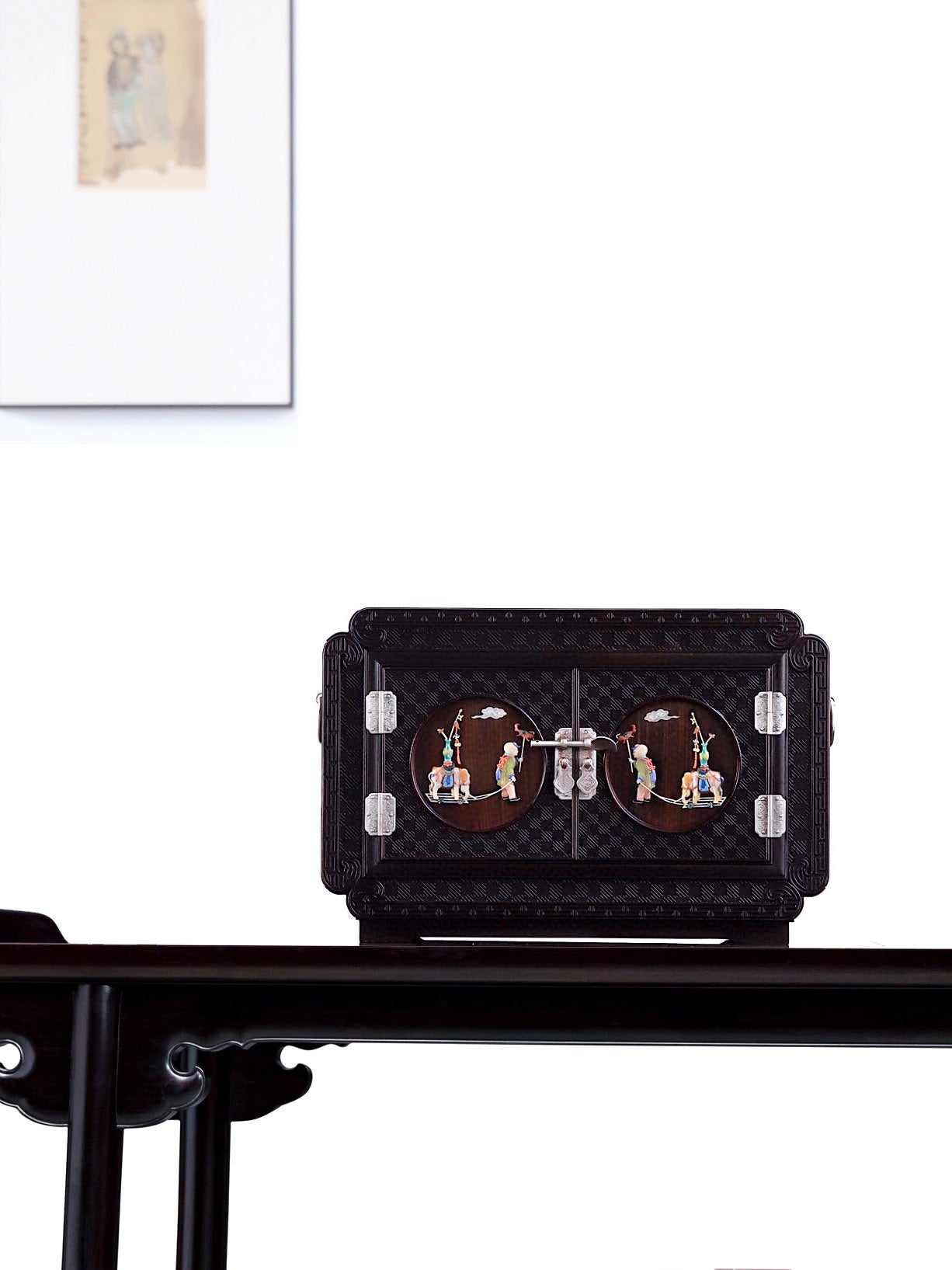 大红酸枝百宝嵌箱