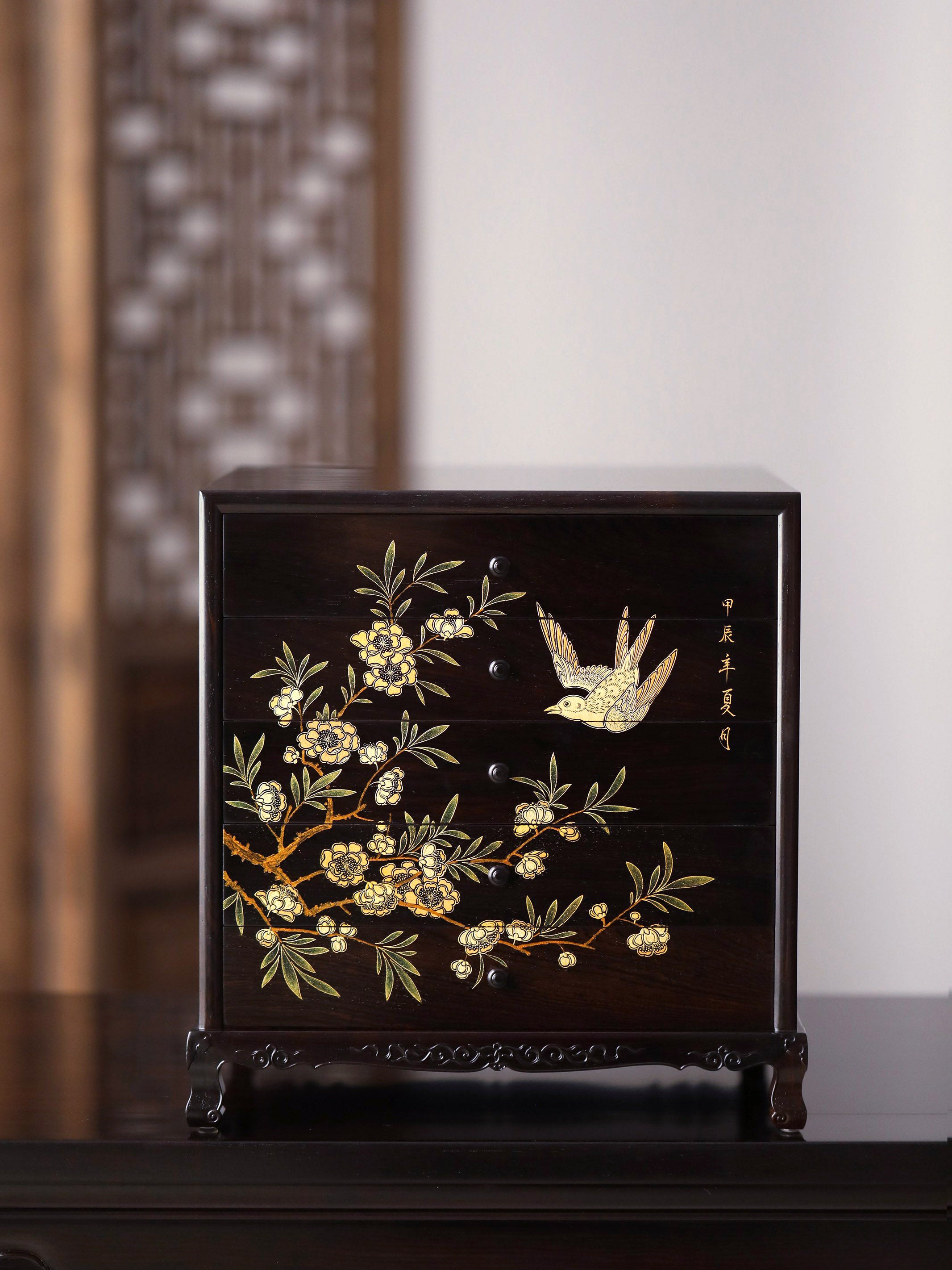 堆金喜上眉梢/富贵吉祥案上五斗茶边柜