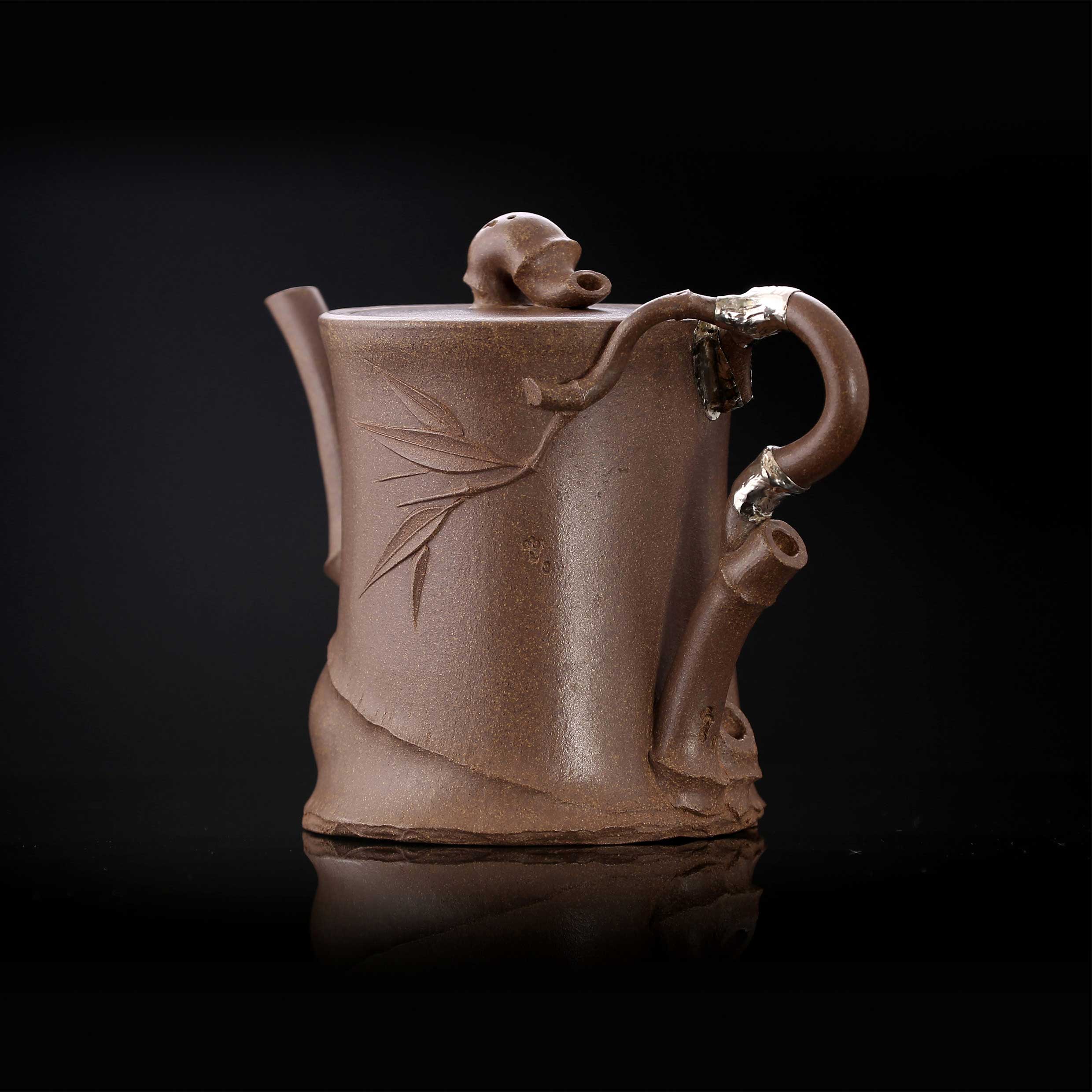 Duan Clay Buddha's Belly Bamboo Teapot