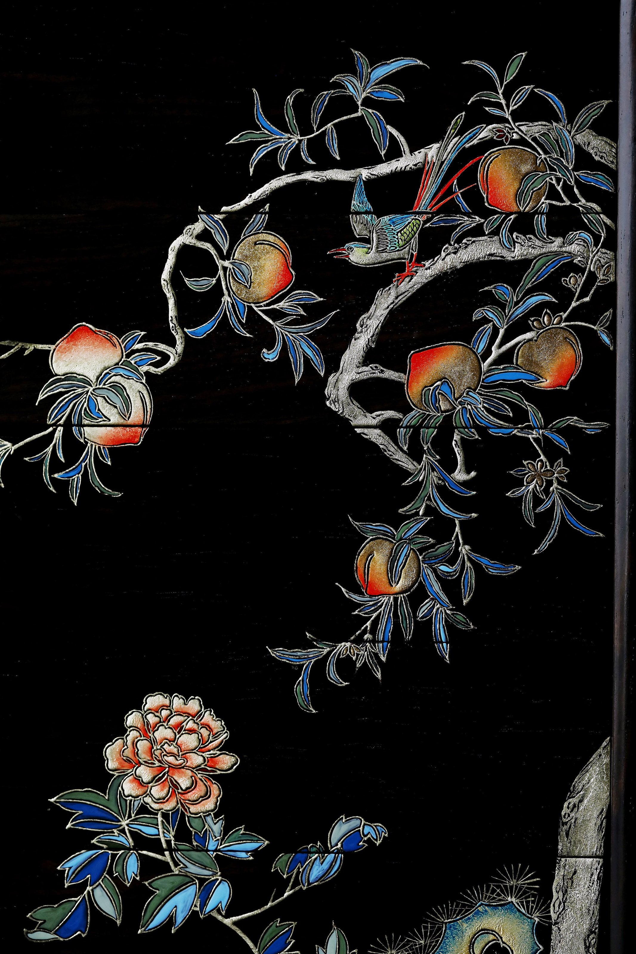 堆金喜上眉梢/富贵吉祥案上五斗茶边柜