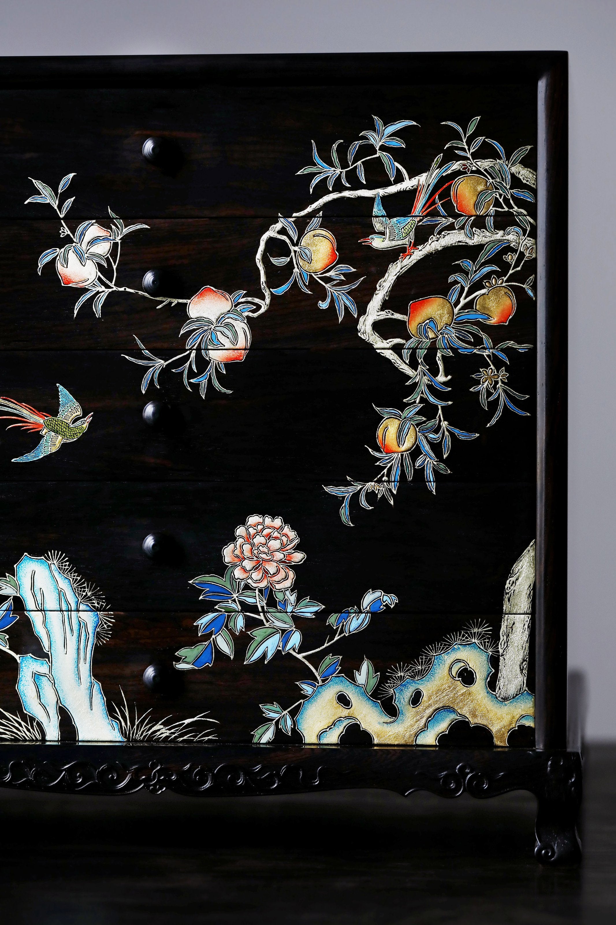 堆金喜上眉梢/富贵吉祥案上五斗茶边柜