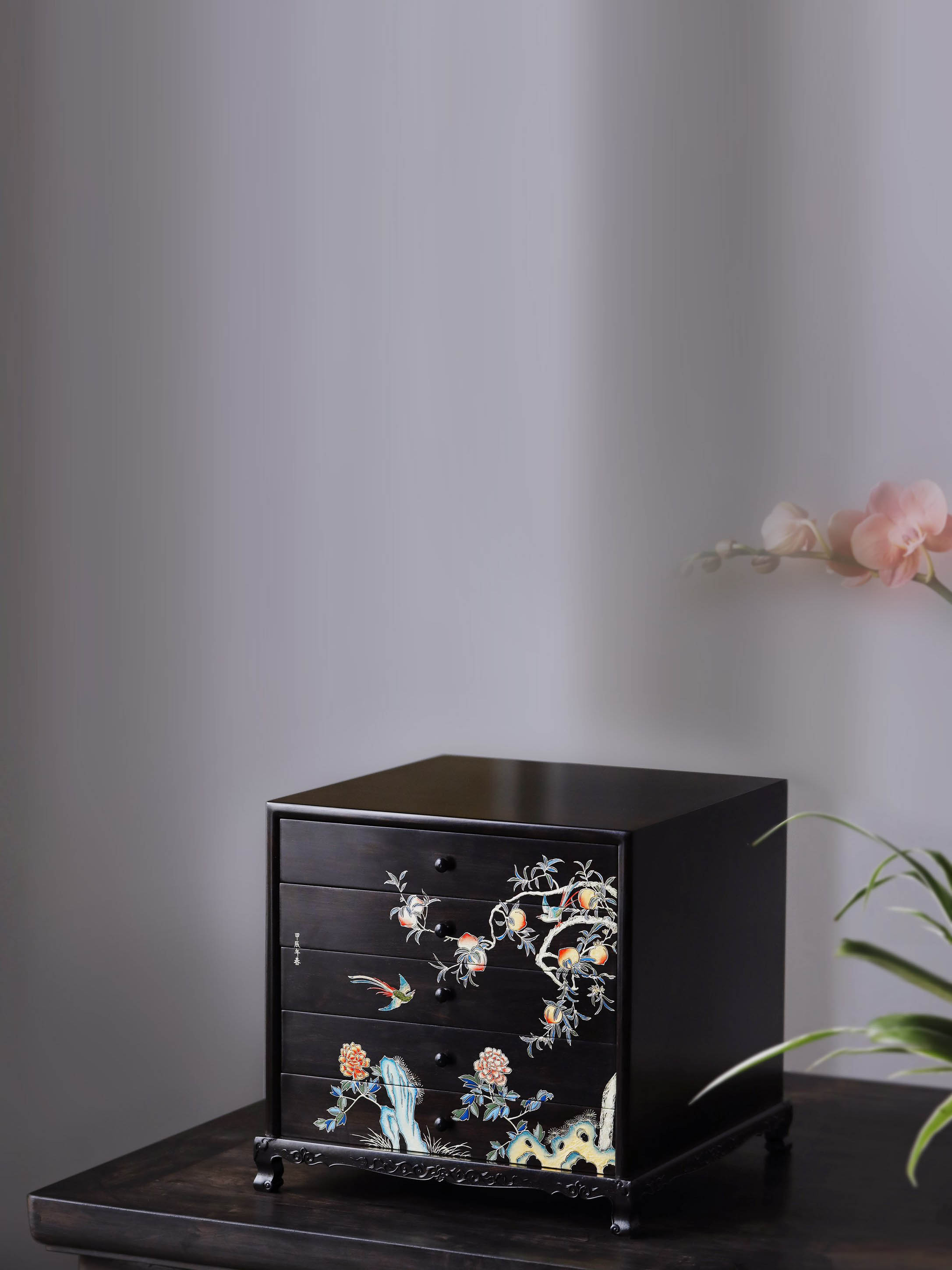 堆金喜上眉梢/富贵吉祥案上五斗茶边柜