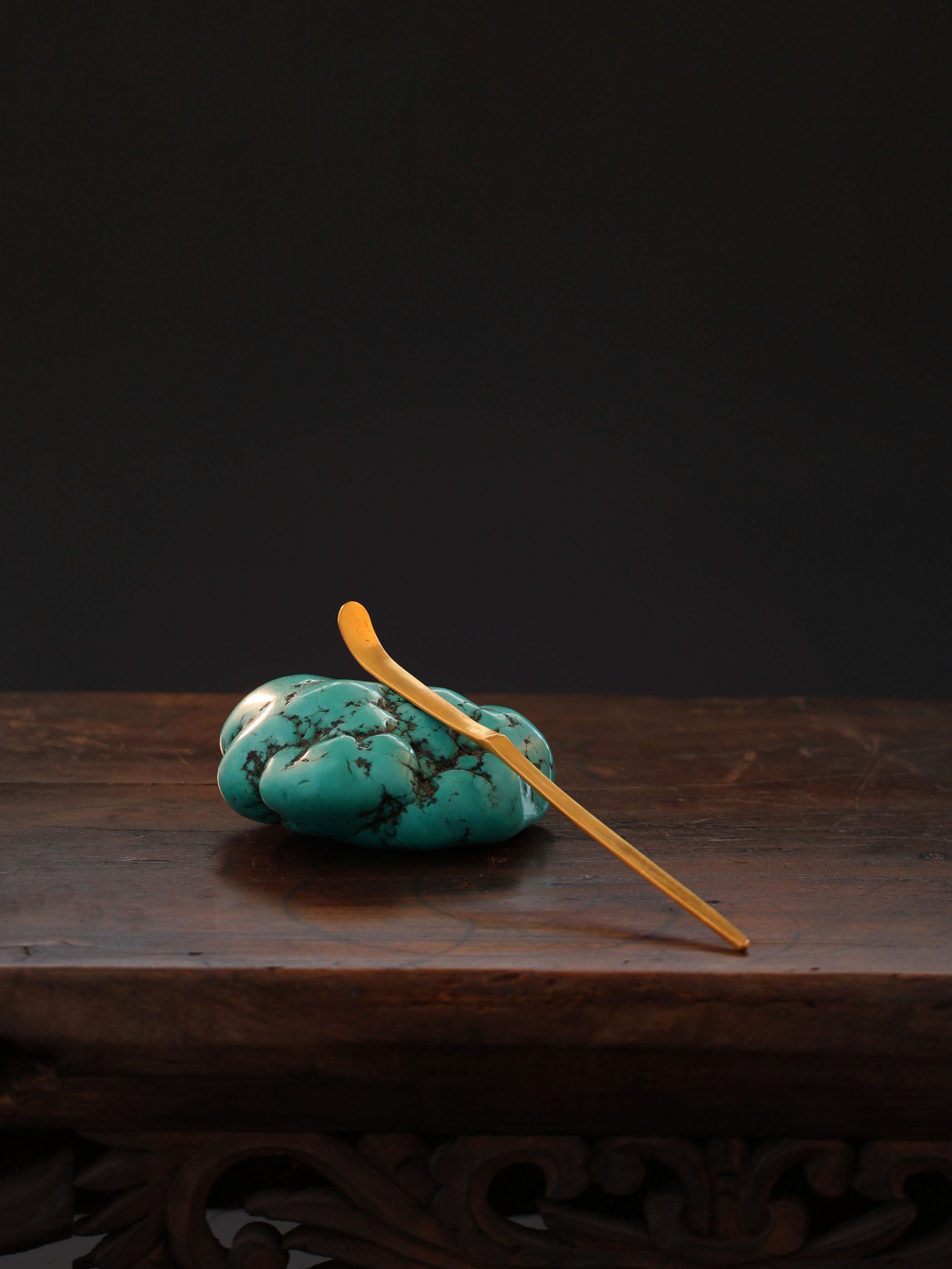 蝈蝈纯金茶则茶匙