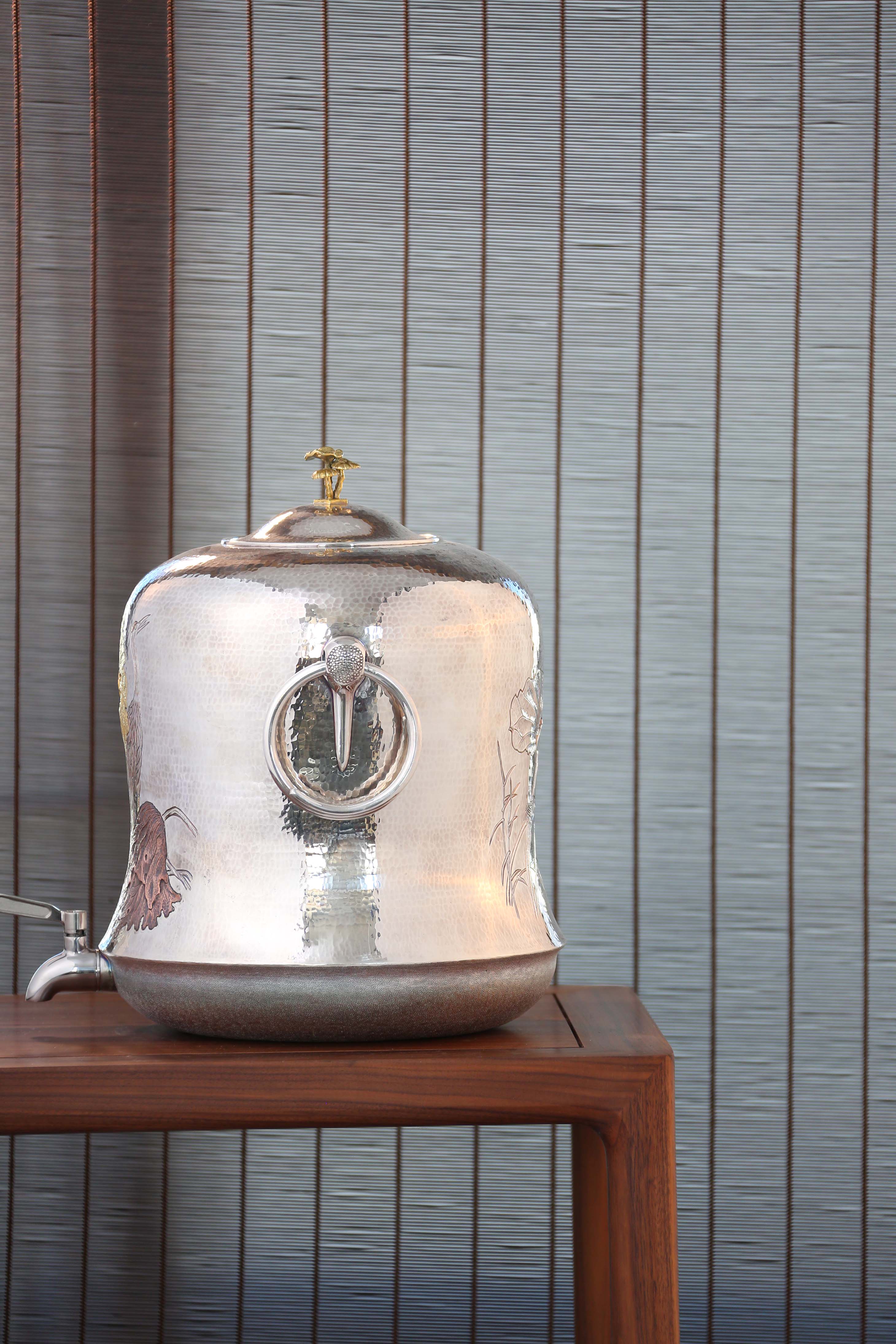 仙鹤纯银大水缸