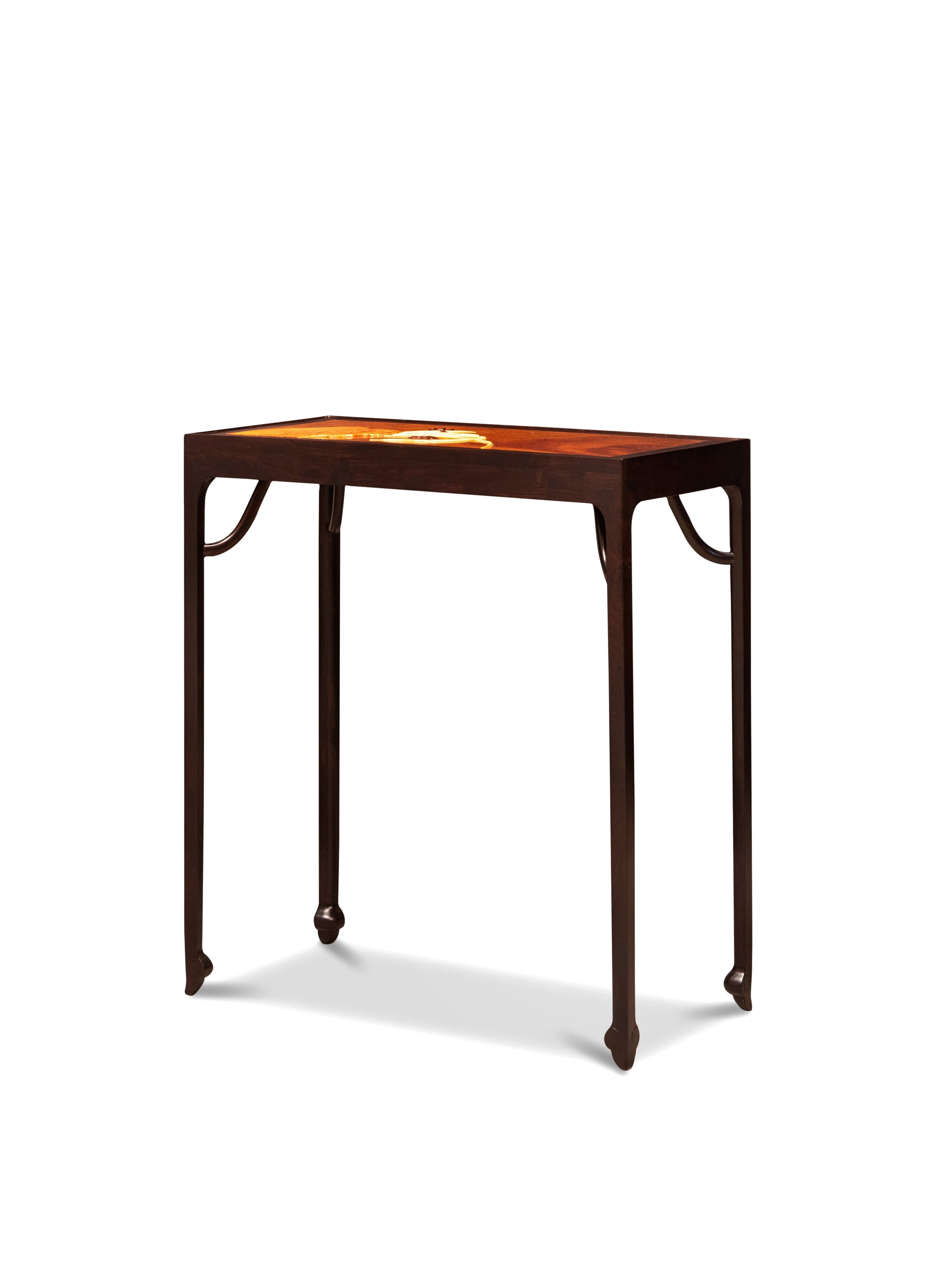 黑酸枝嵌金丝楠面心