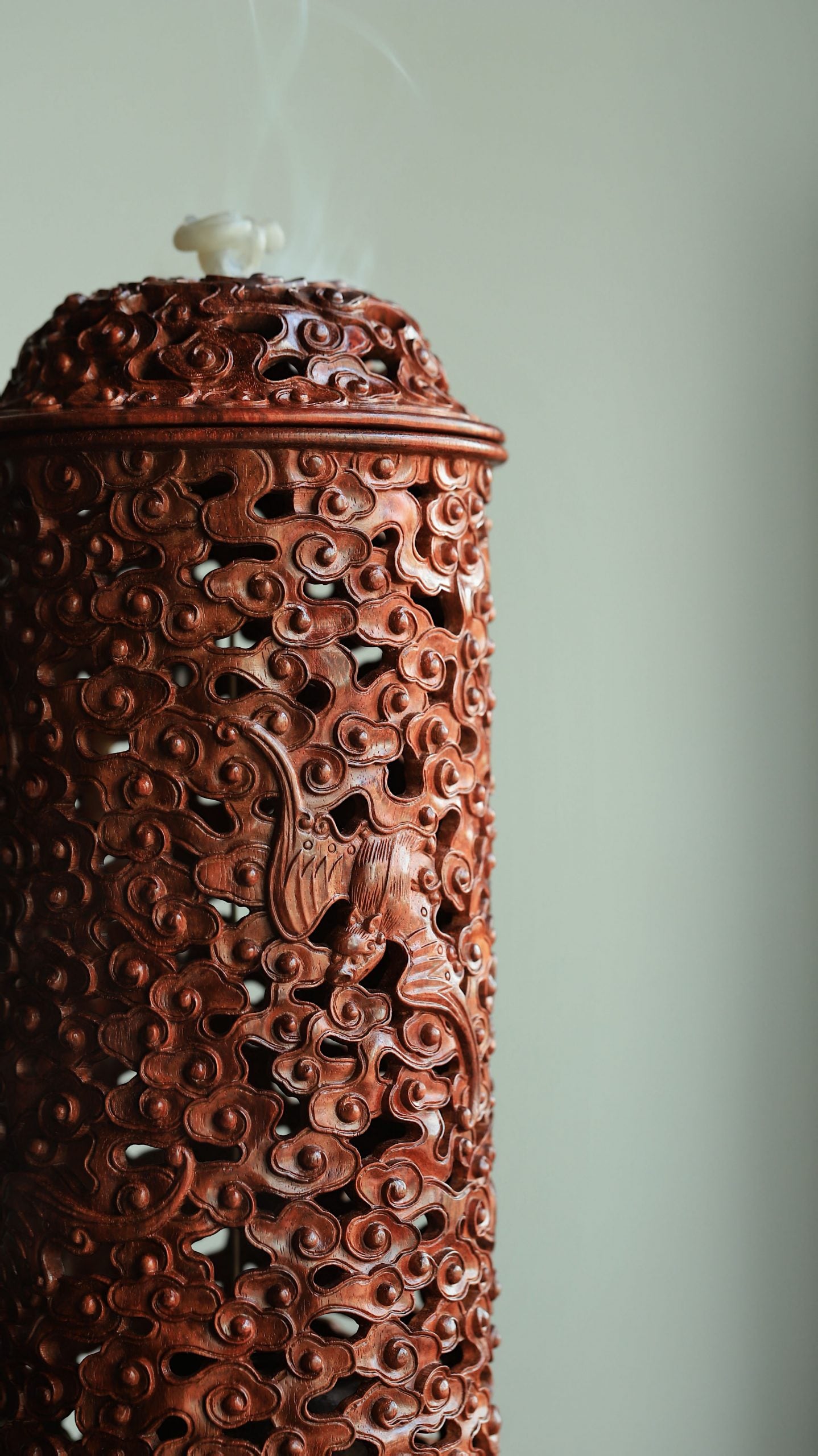 小叶紫檀香炉福气临门