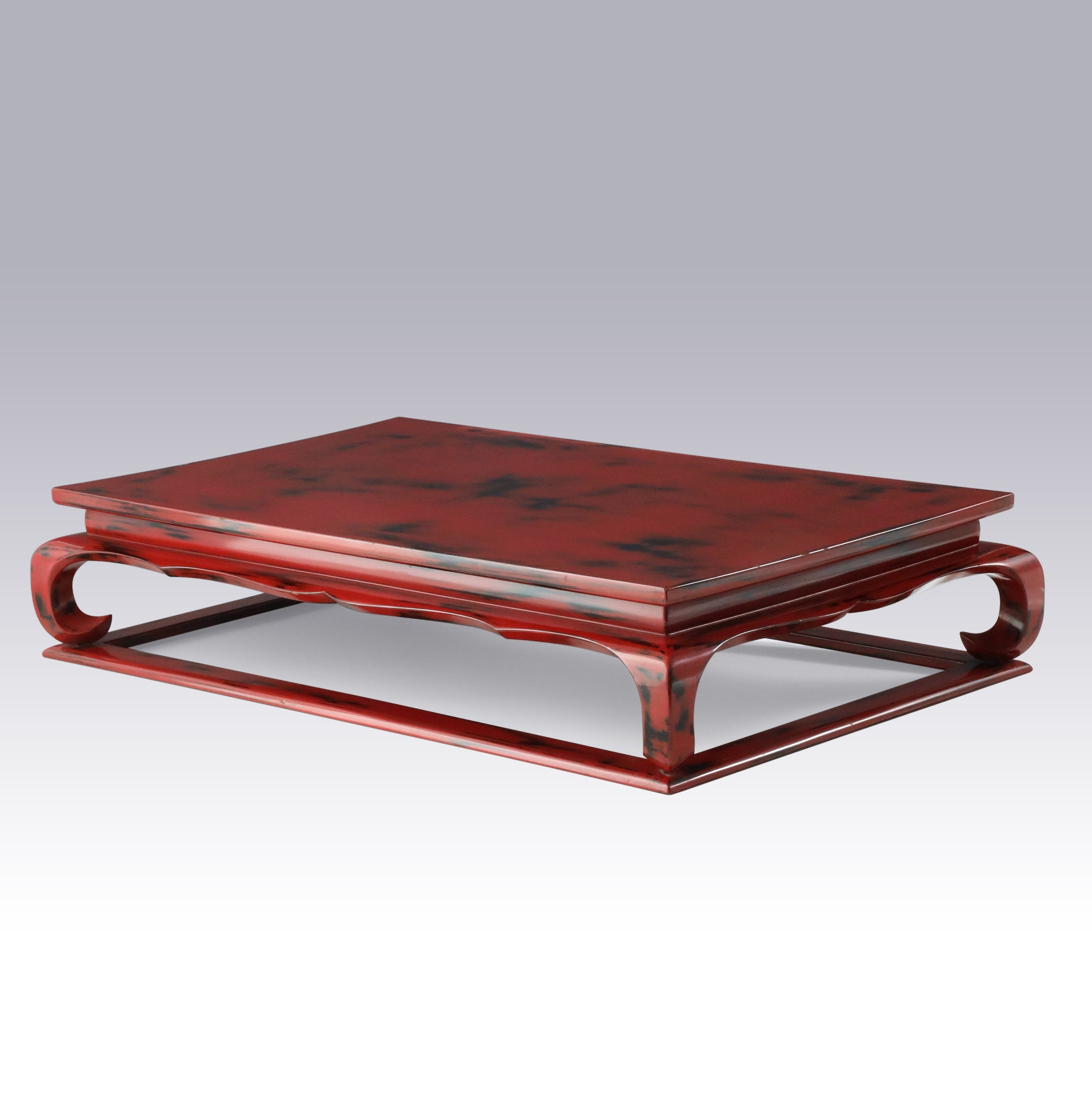 Red lacquered tea table
