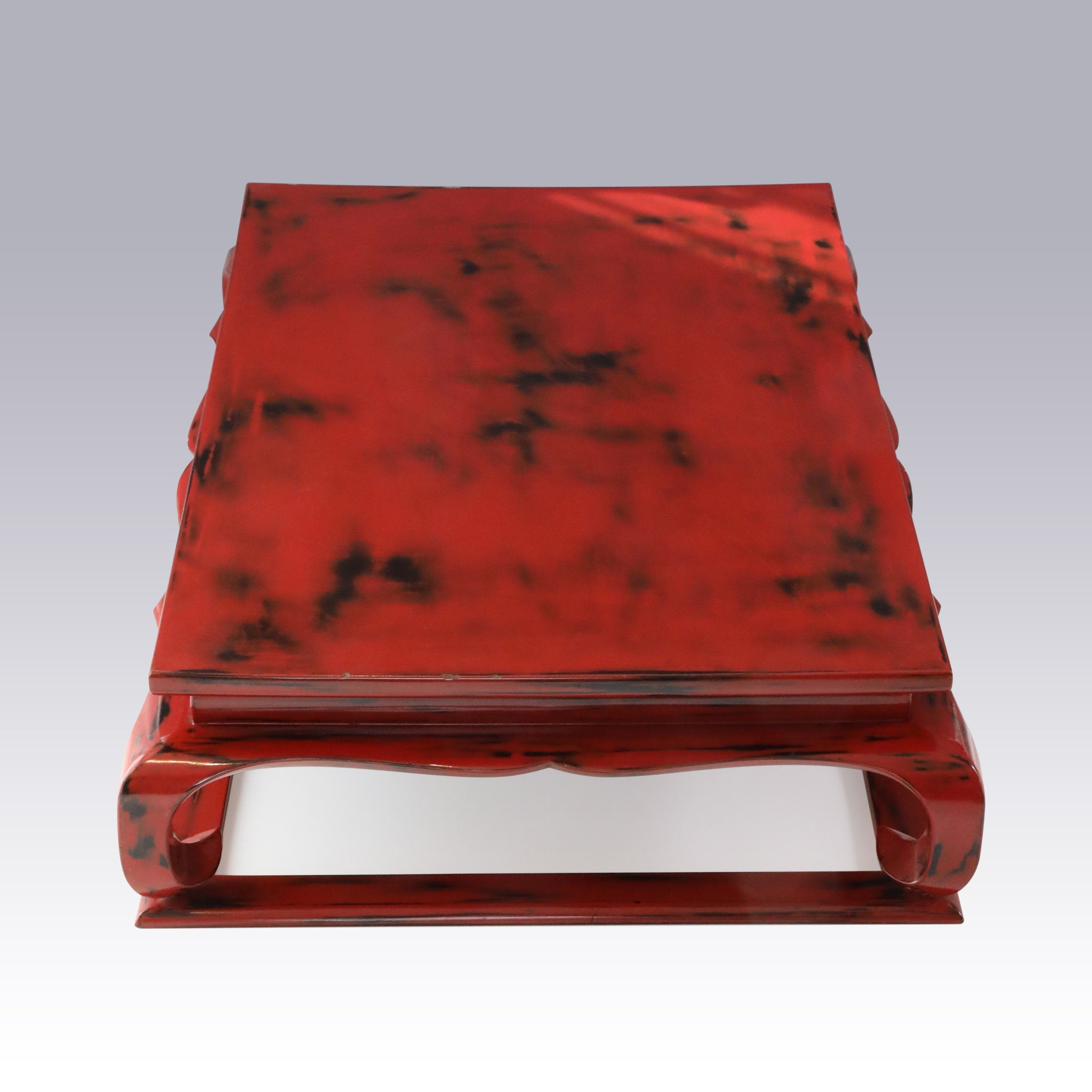 Red lacquered tea table