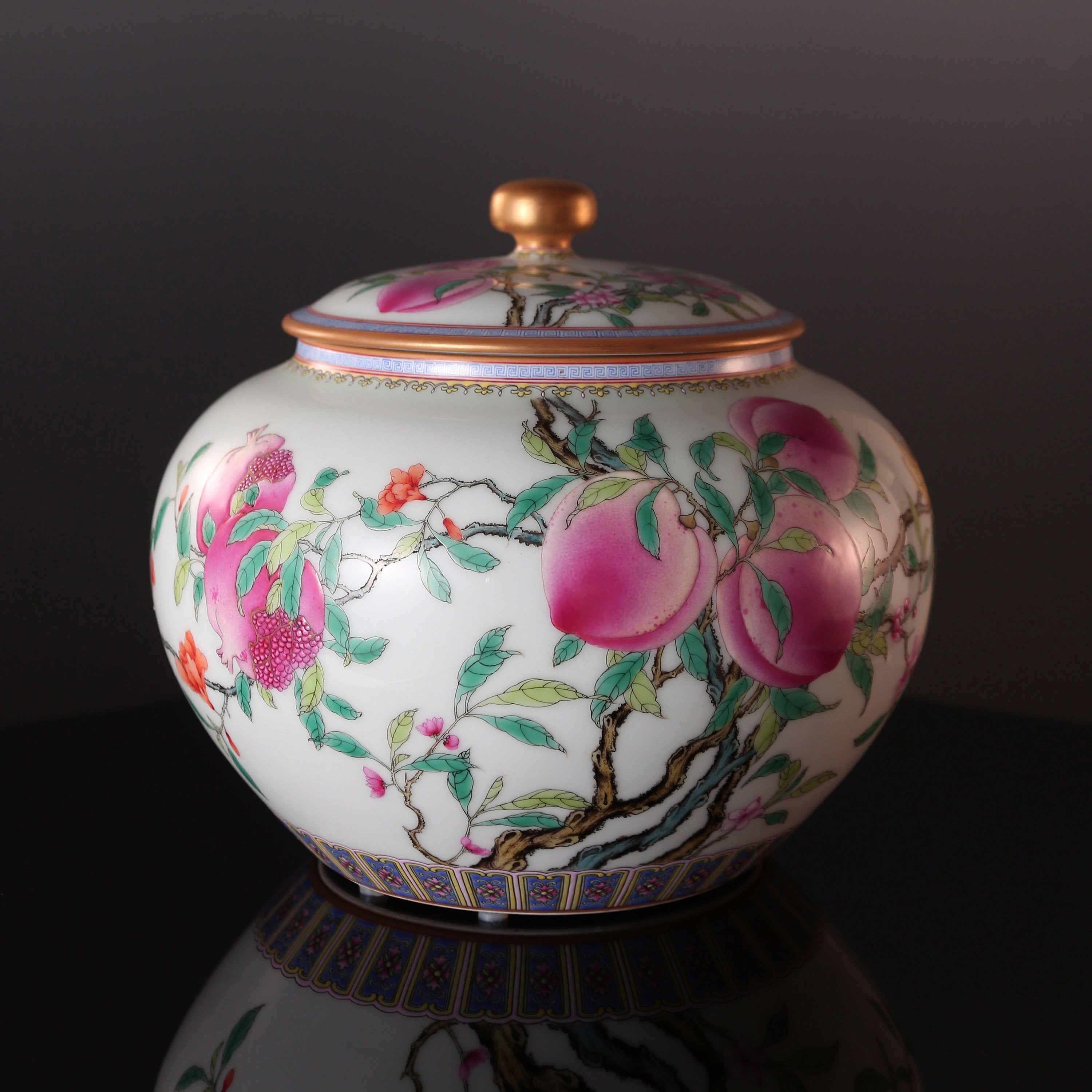 Famille Rose Three-Blessing Pearl Jar