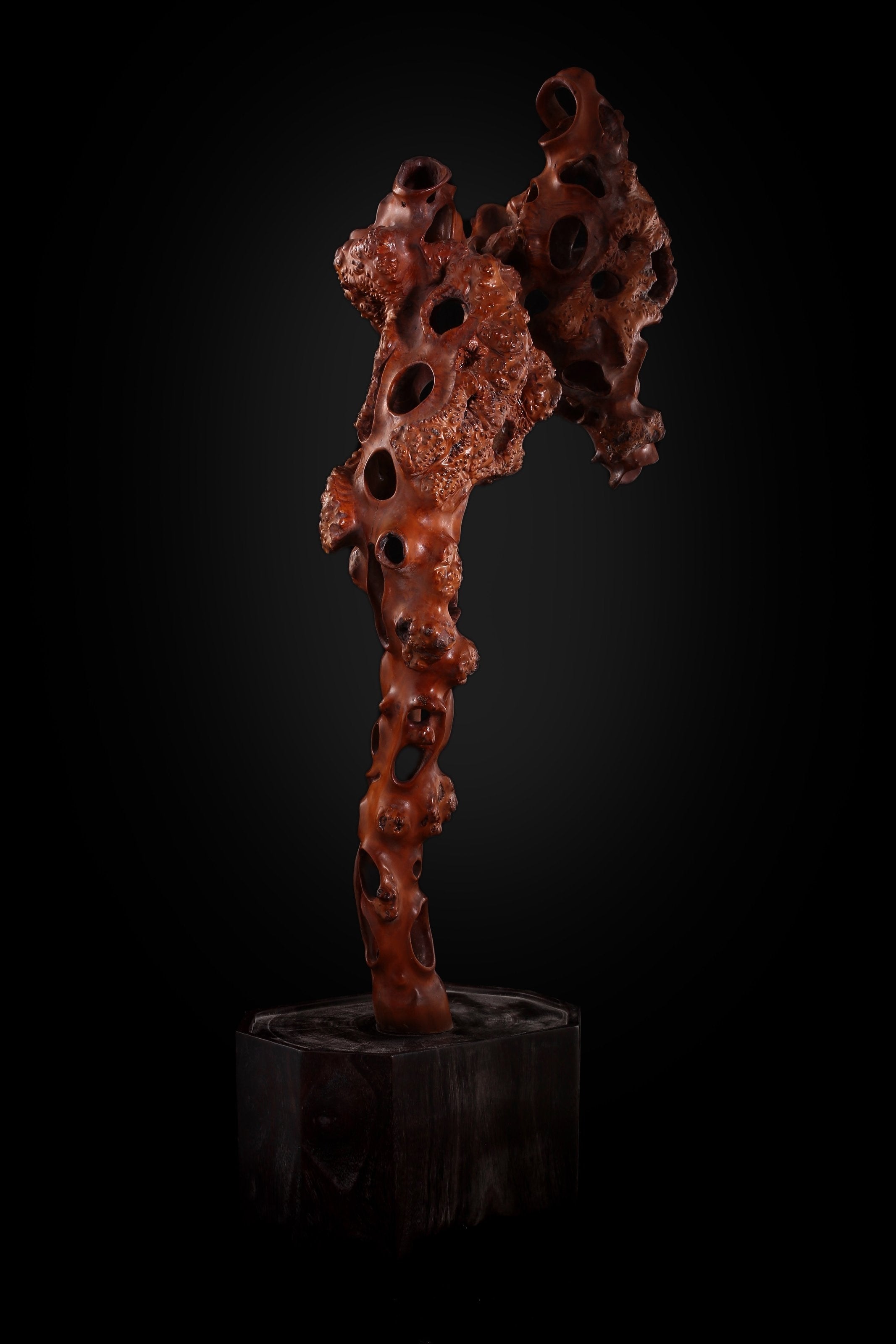 黄杨木雕立峰山子