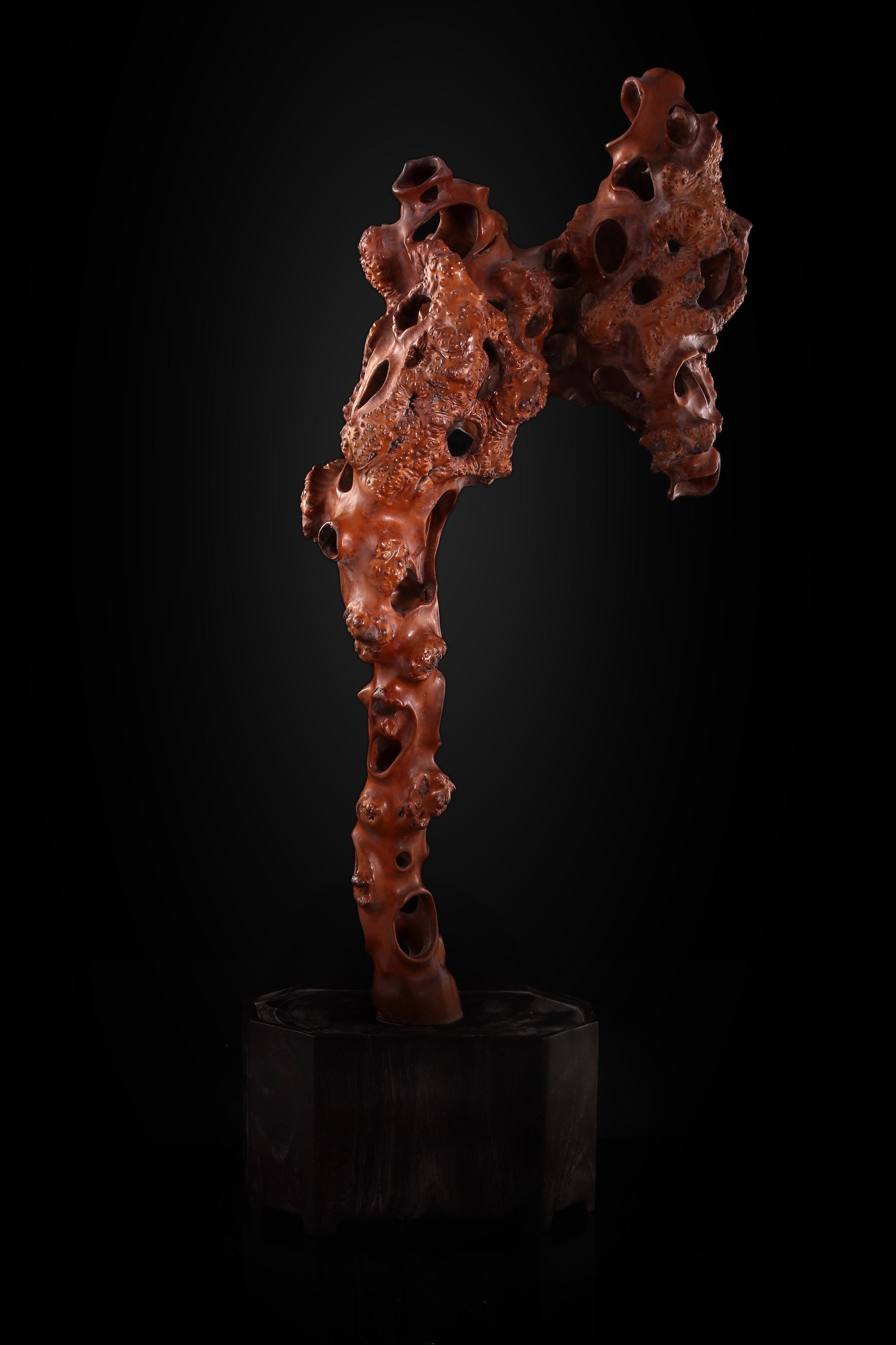 黄杨木雕立峰山子