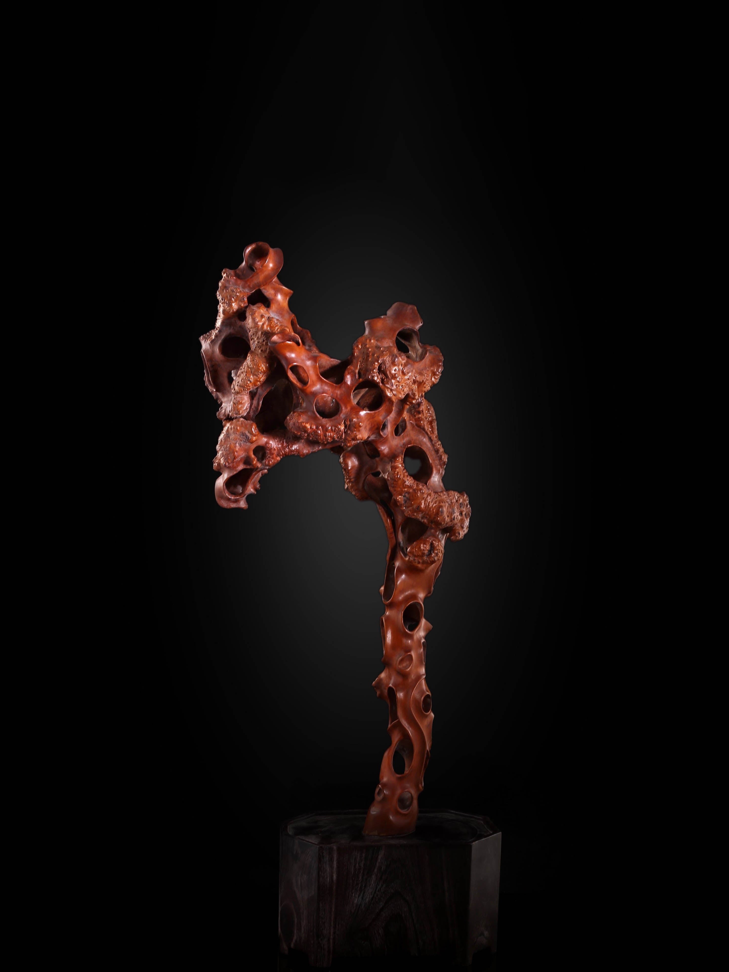 黄杨木雕立峰山子