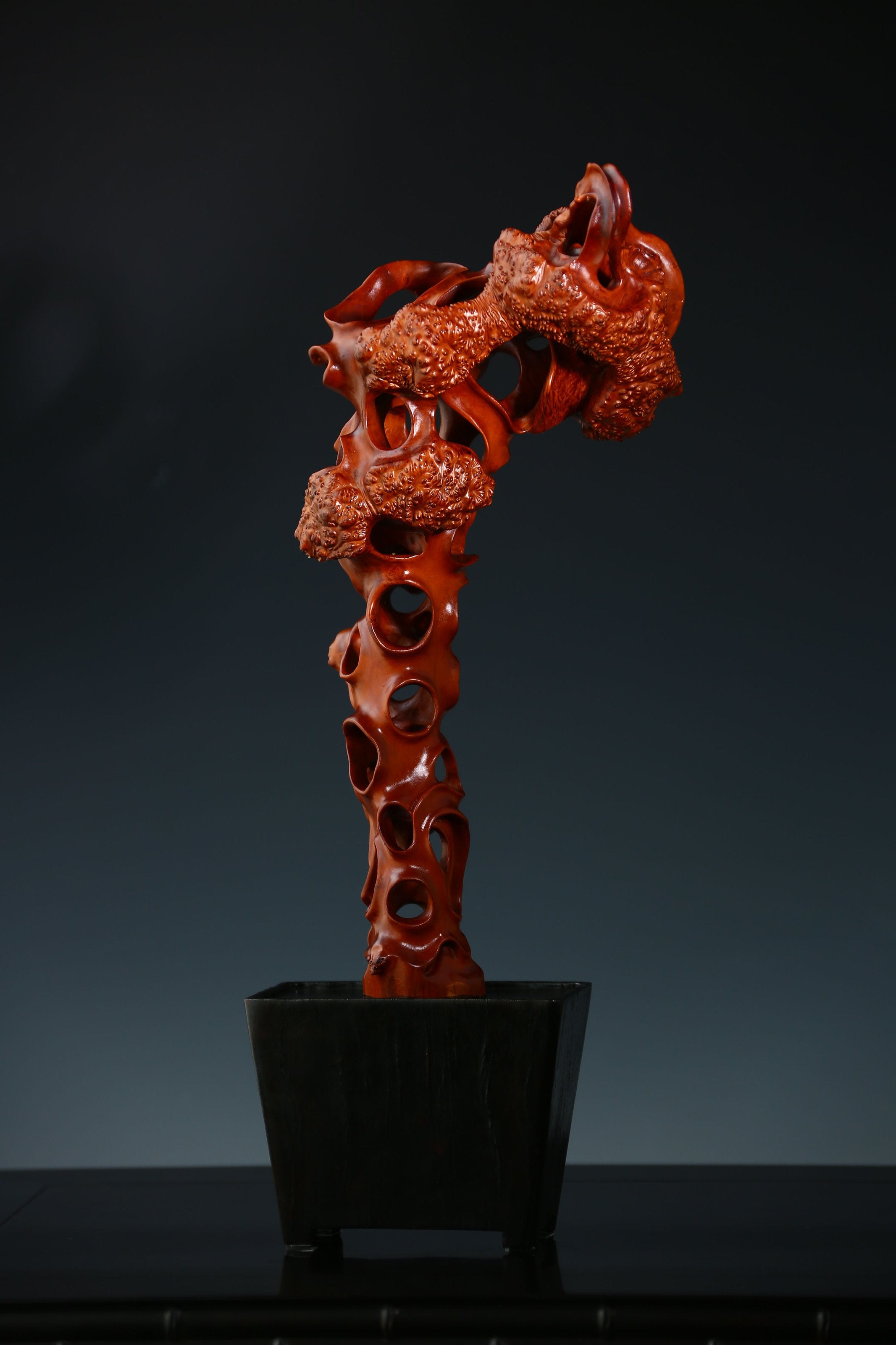 黄杨木雕立峰山子