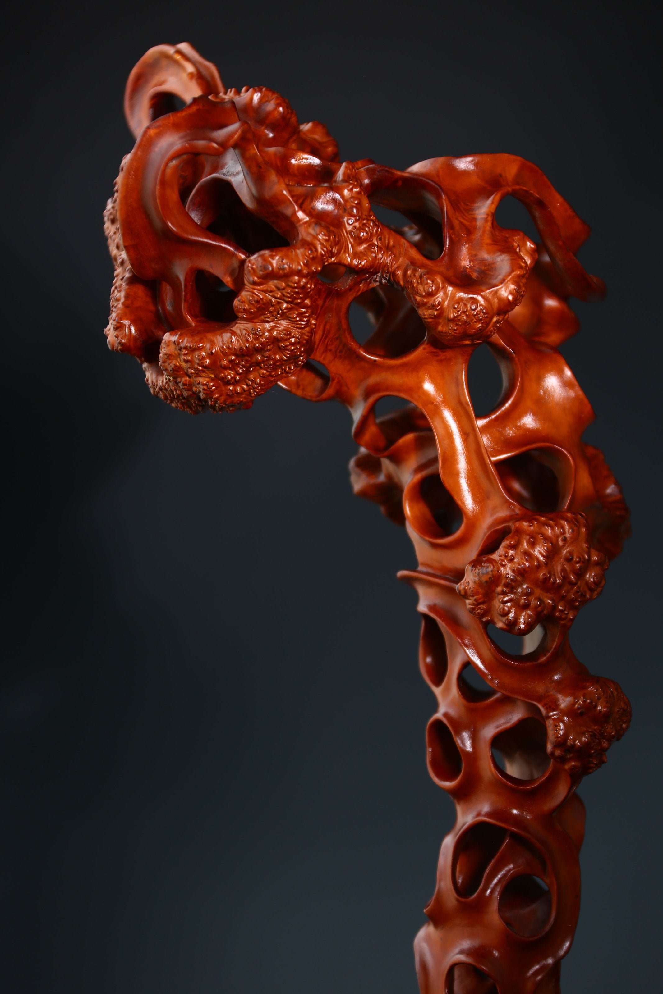 黄杨木雕立峰山子