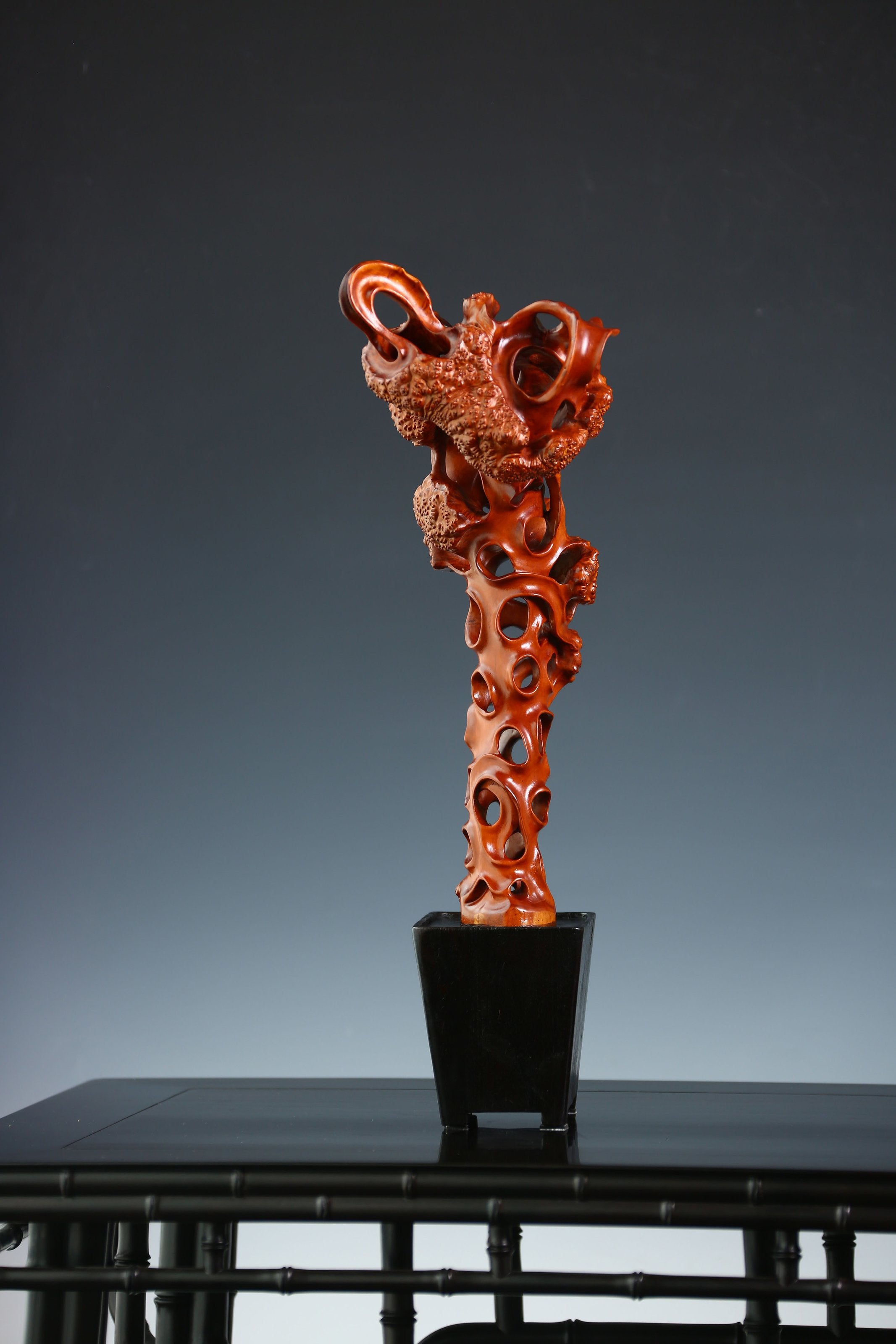 黄杨木雕立峰山子