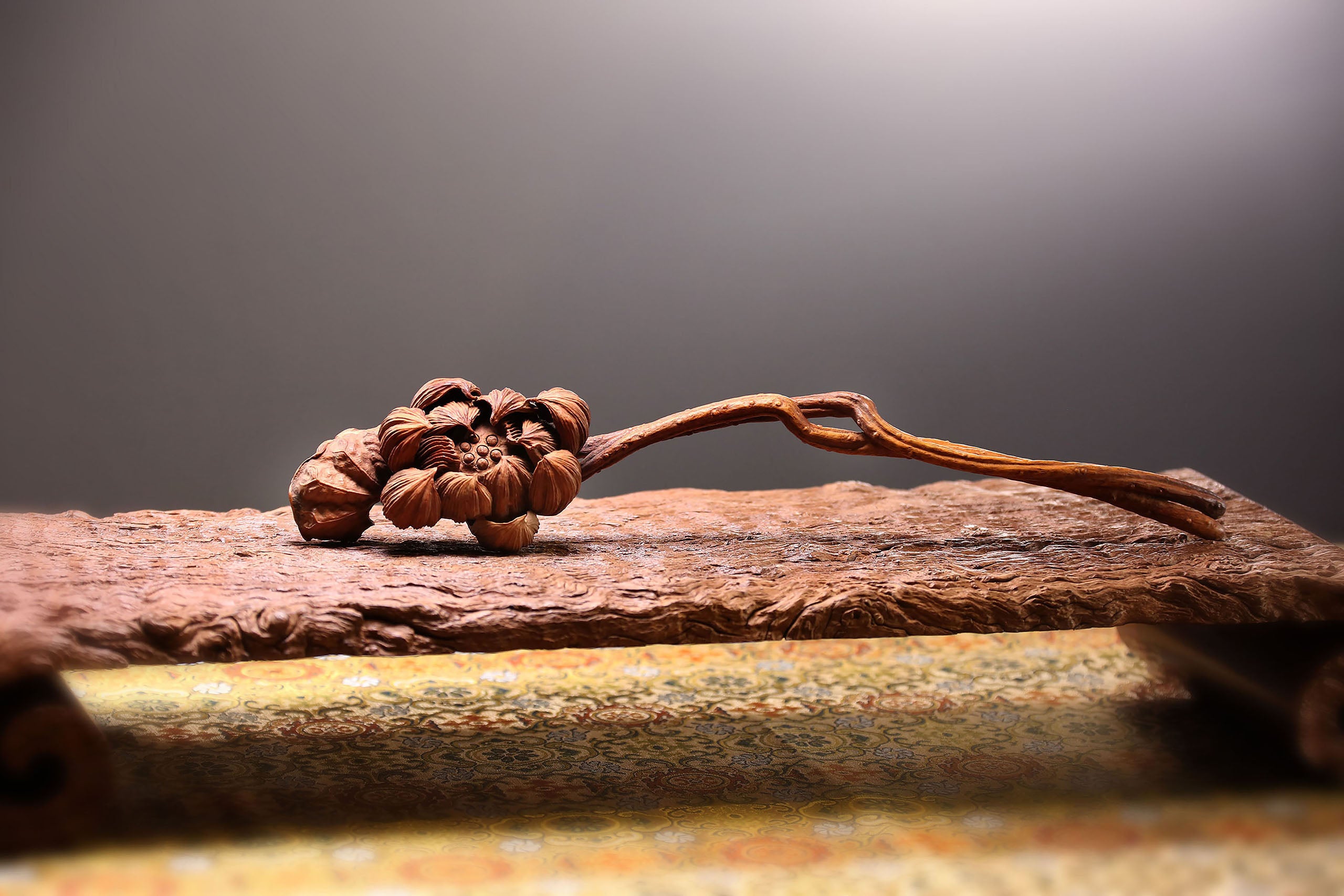 黄杨木手雕如意