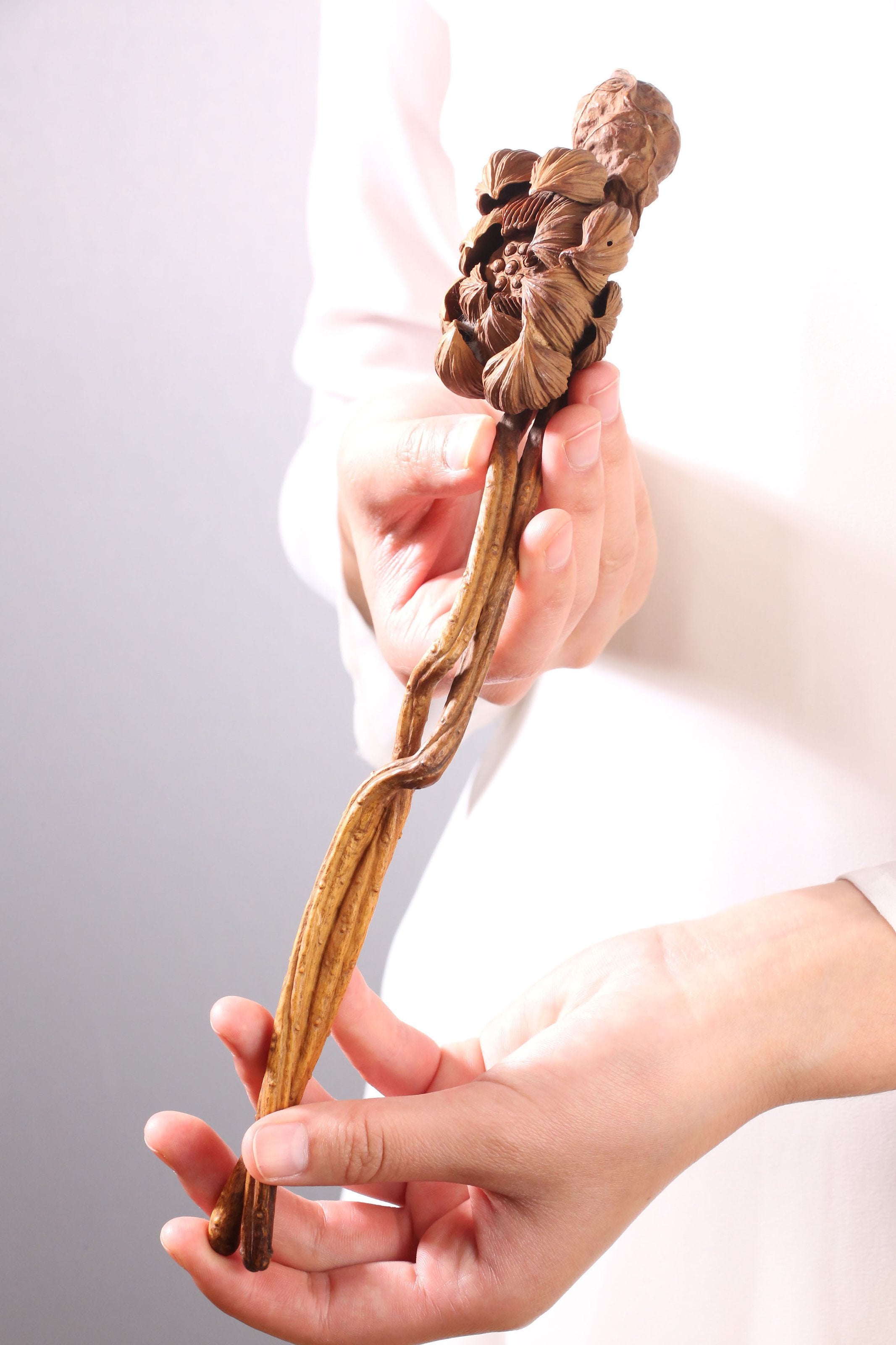 黄杨木手雕如意