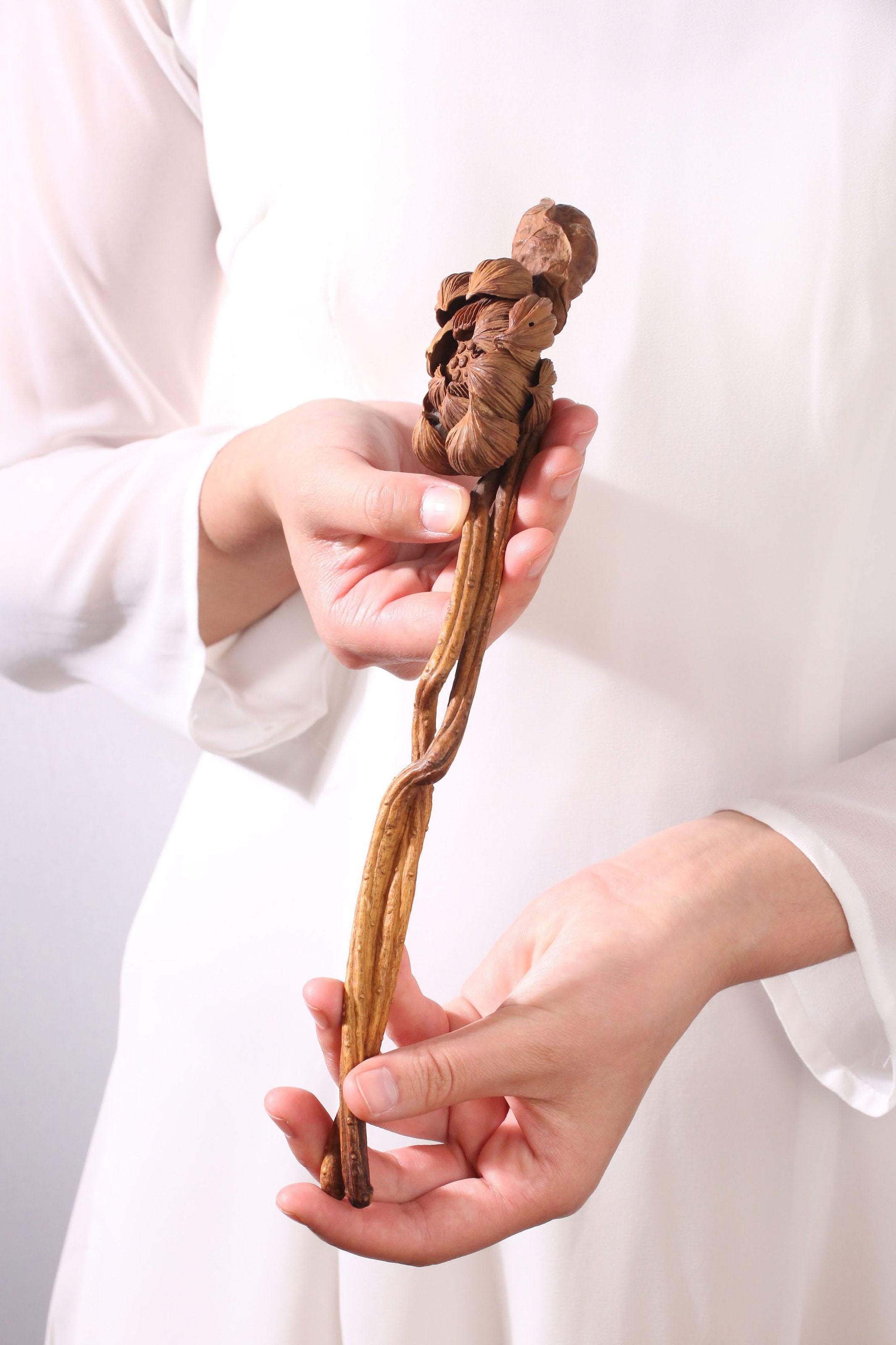 黄杨木手雕如意