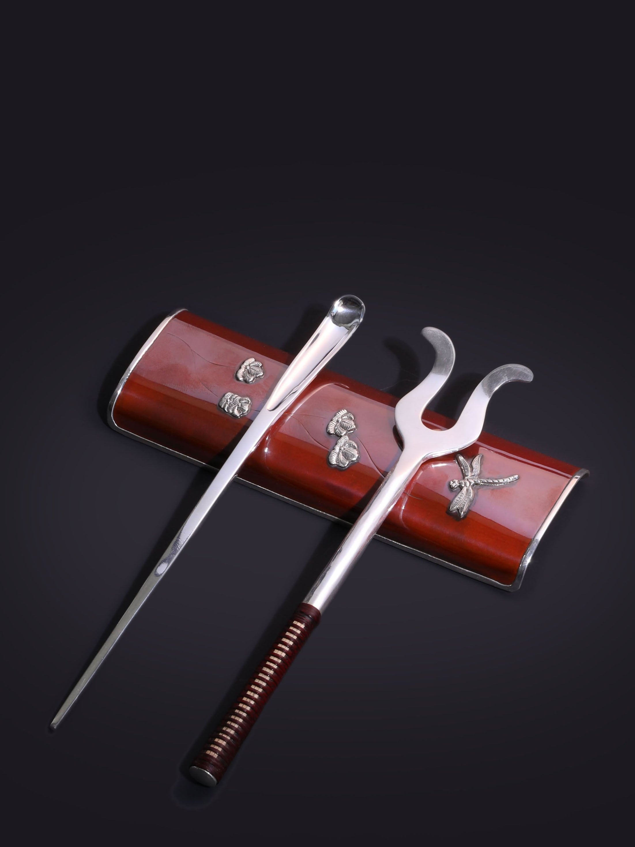 素简纯银茶挑|茶拨