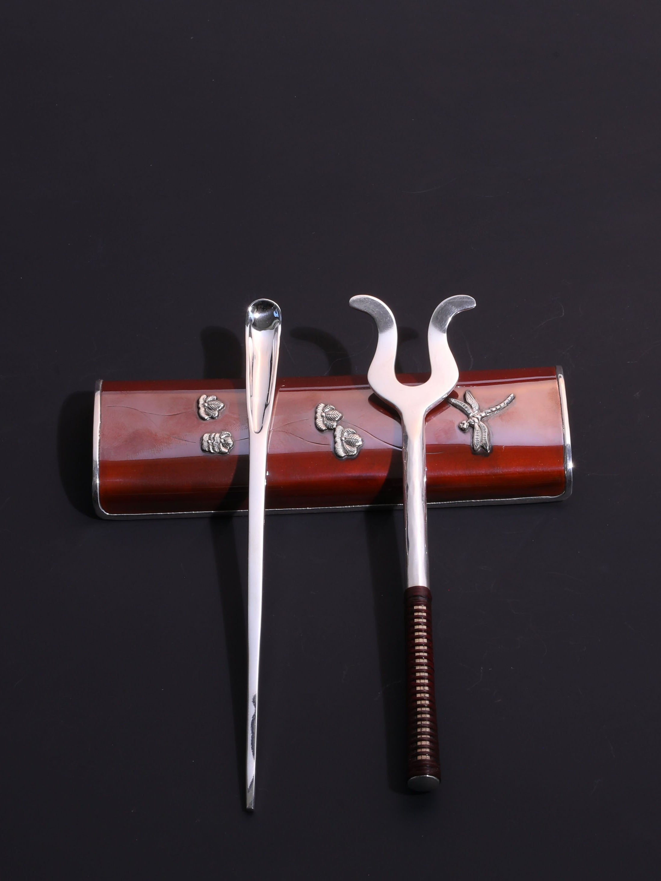 素简纯银茶挑|茶拨