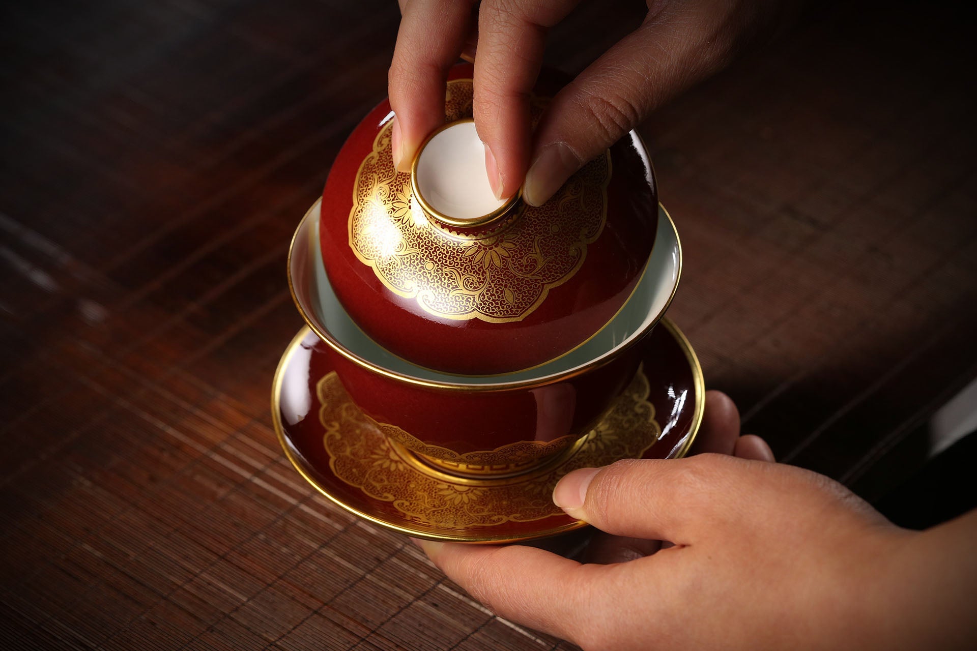 Sacrificial Red and Gold-Plated Bowl/Cup