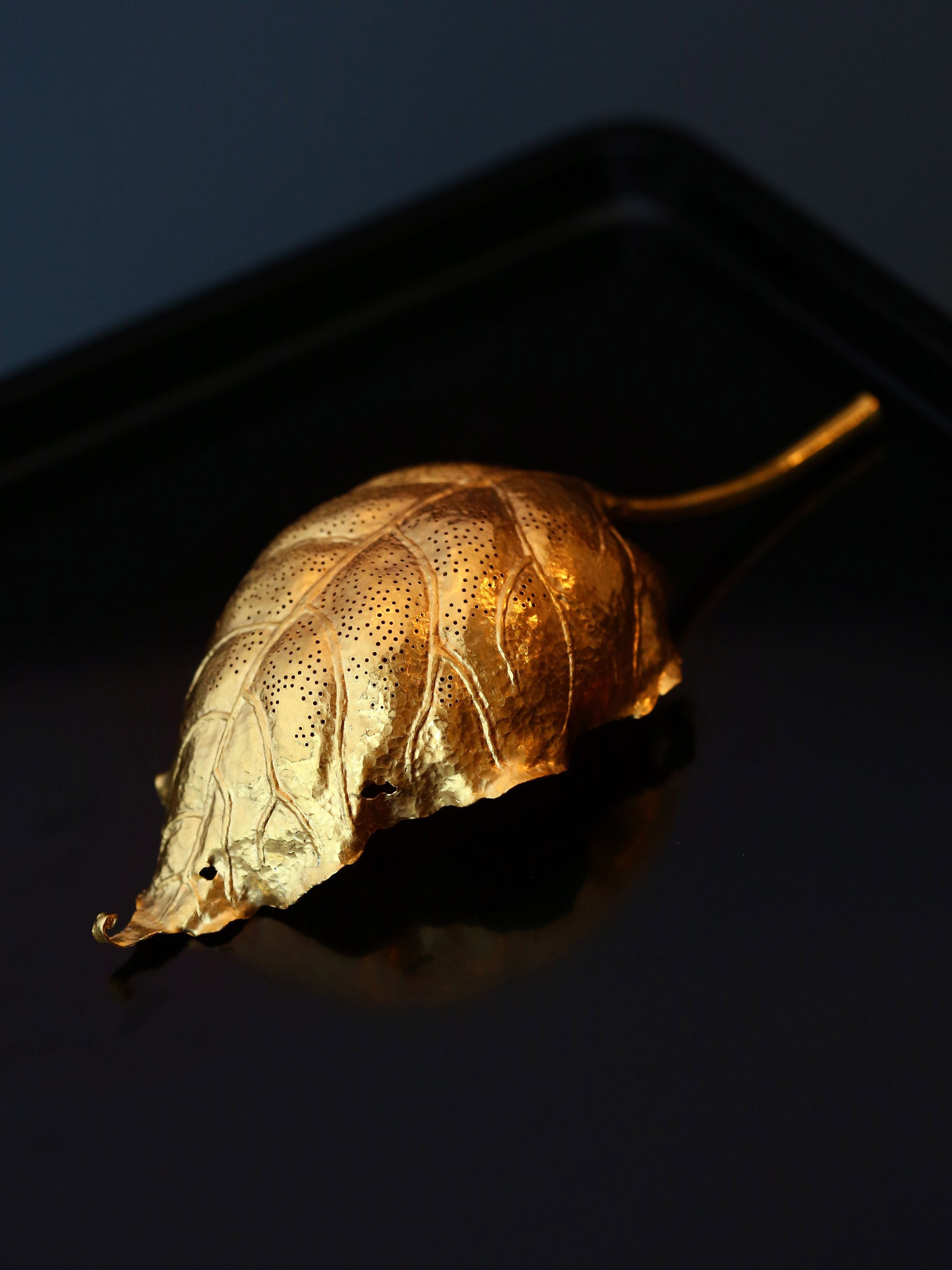 金秋叶纯金茶滤