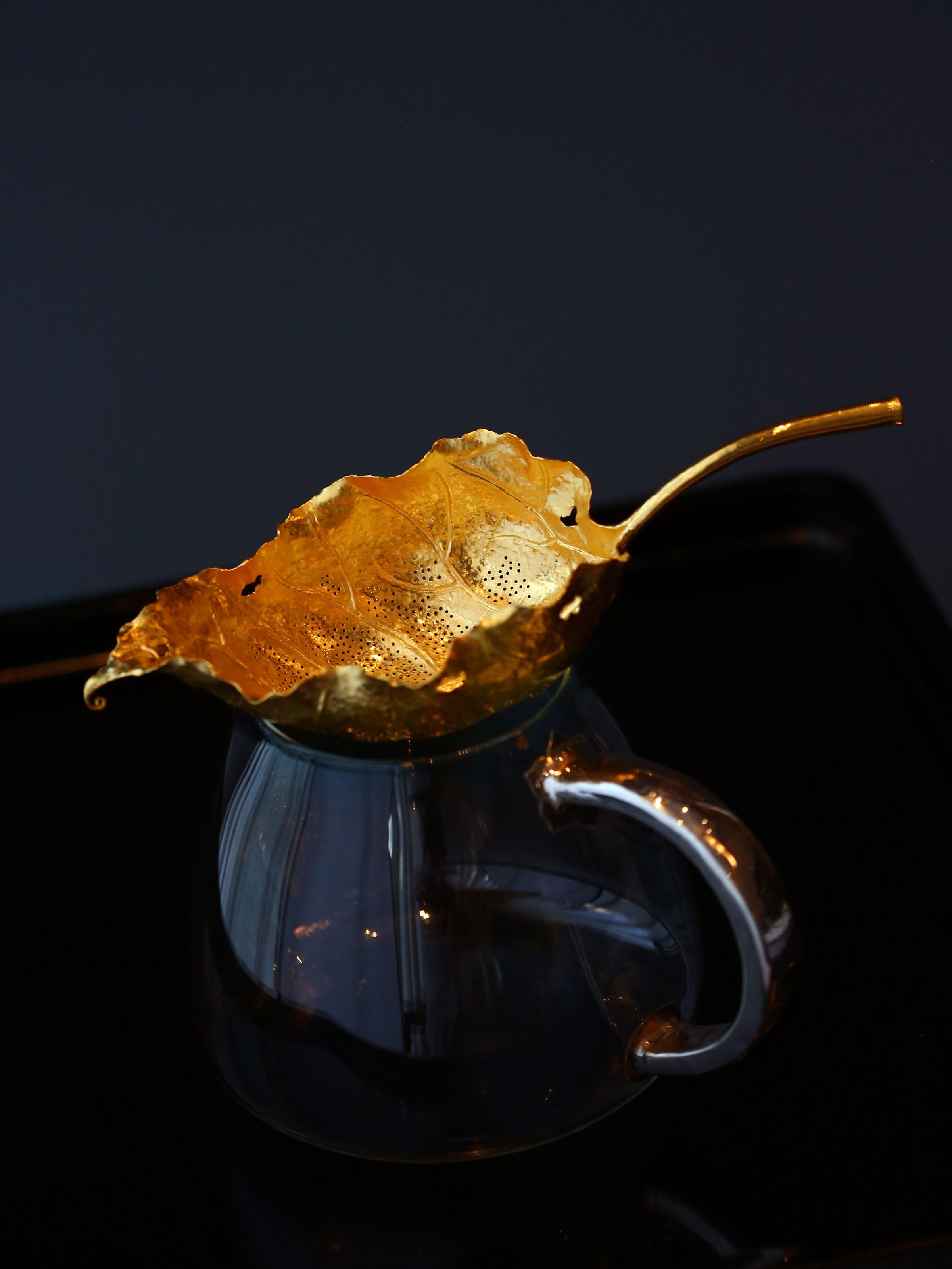 金秋叶纯金茶滤