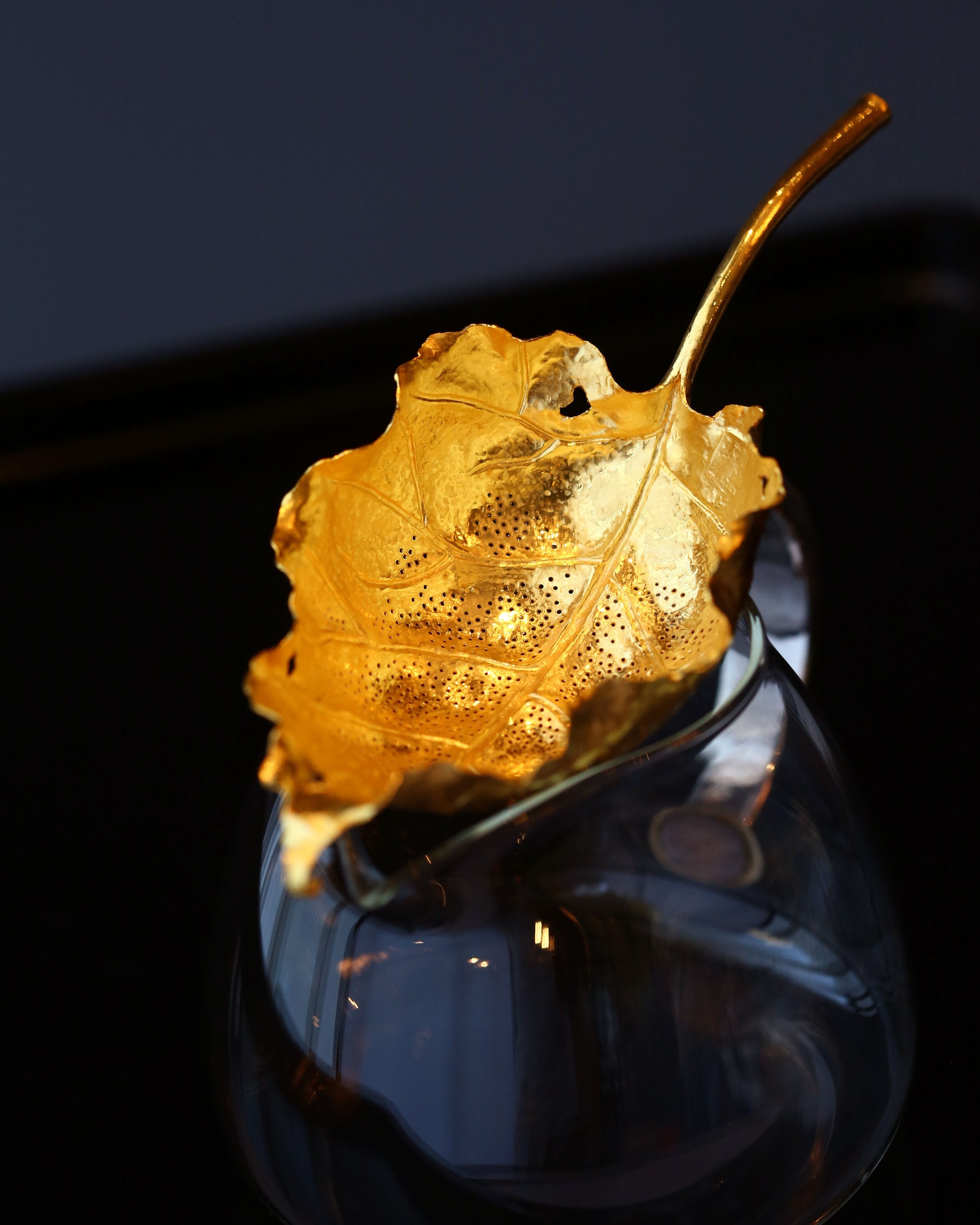 金秋叶纯金茶滤