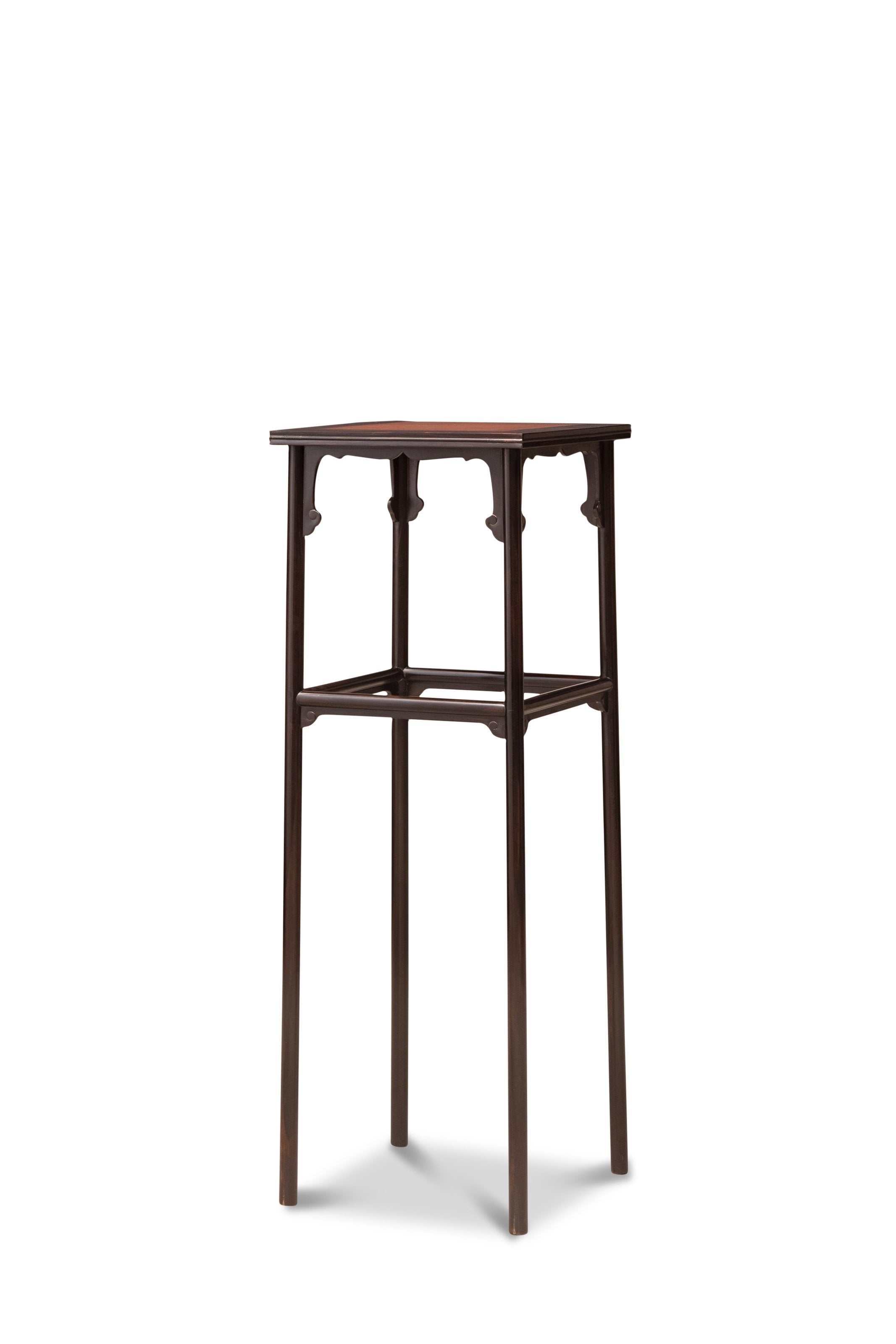 黑酸枝、金丝楠听琴图香几