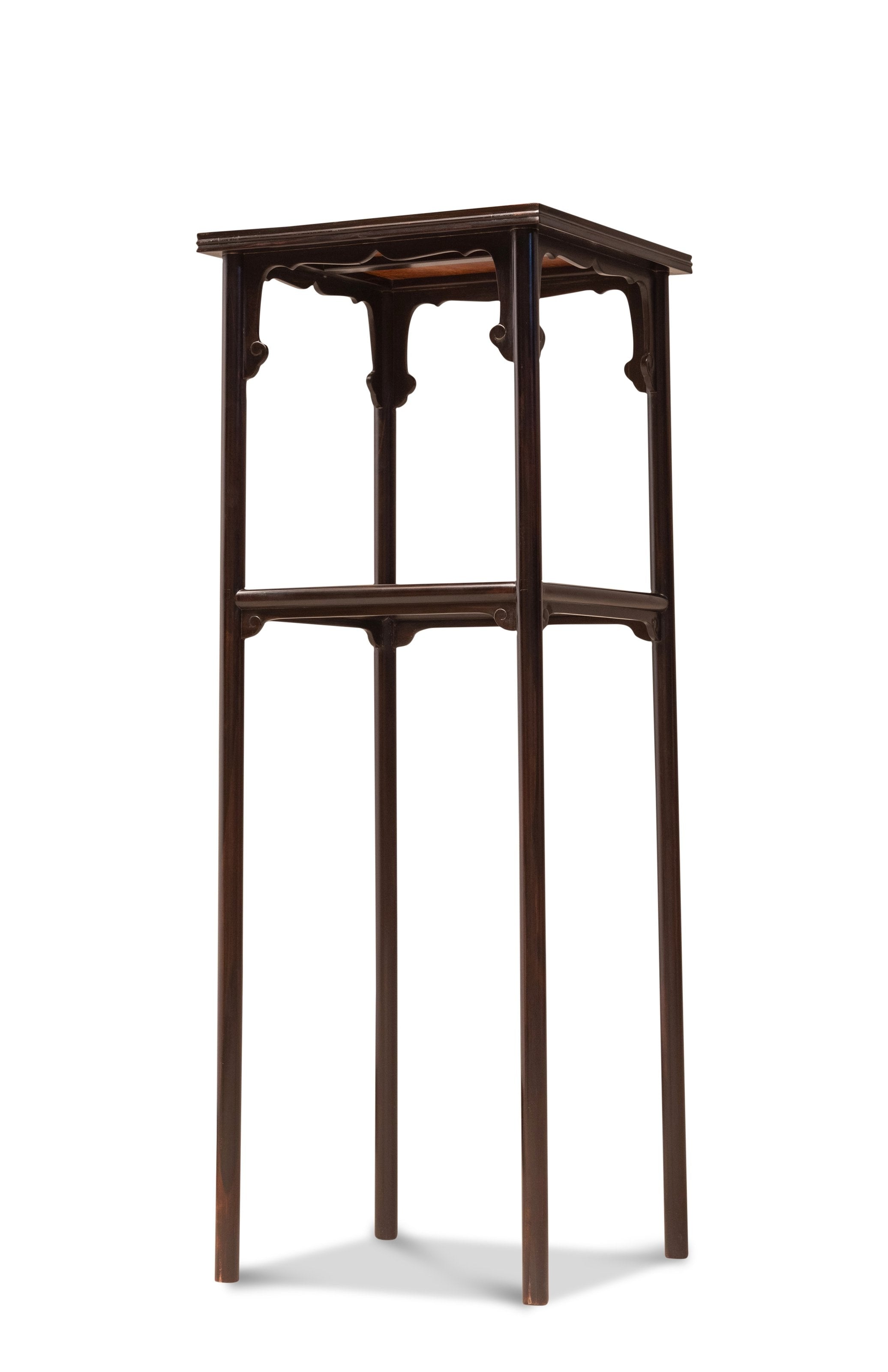 黑酸枝、金丝楠听琴图香几