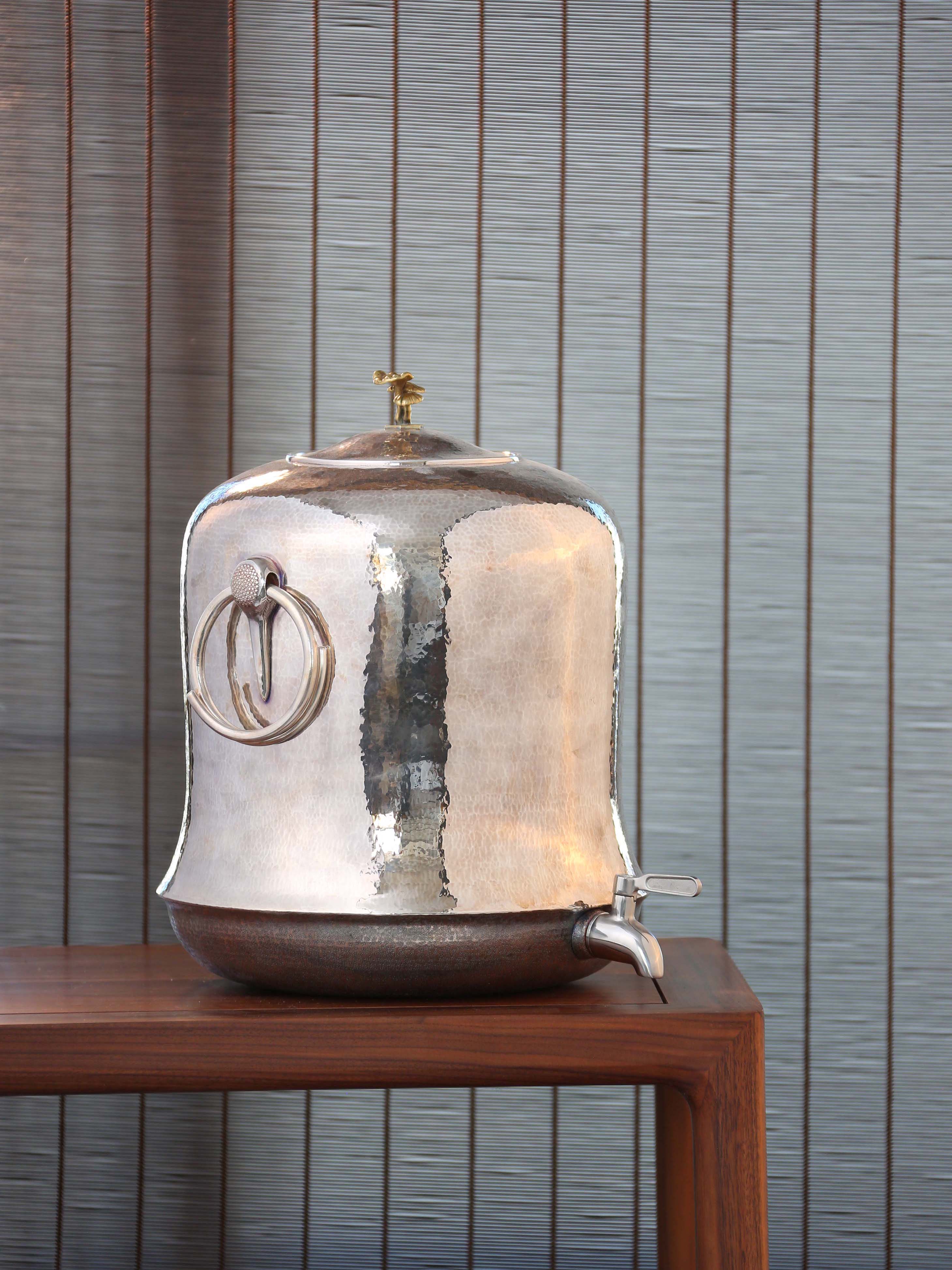 灵芝摘真形釜|纯银