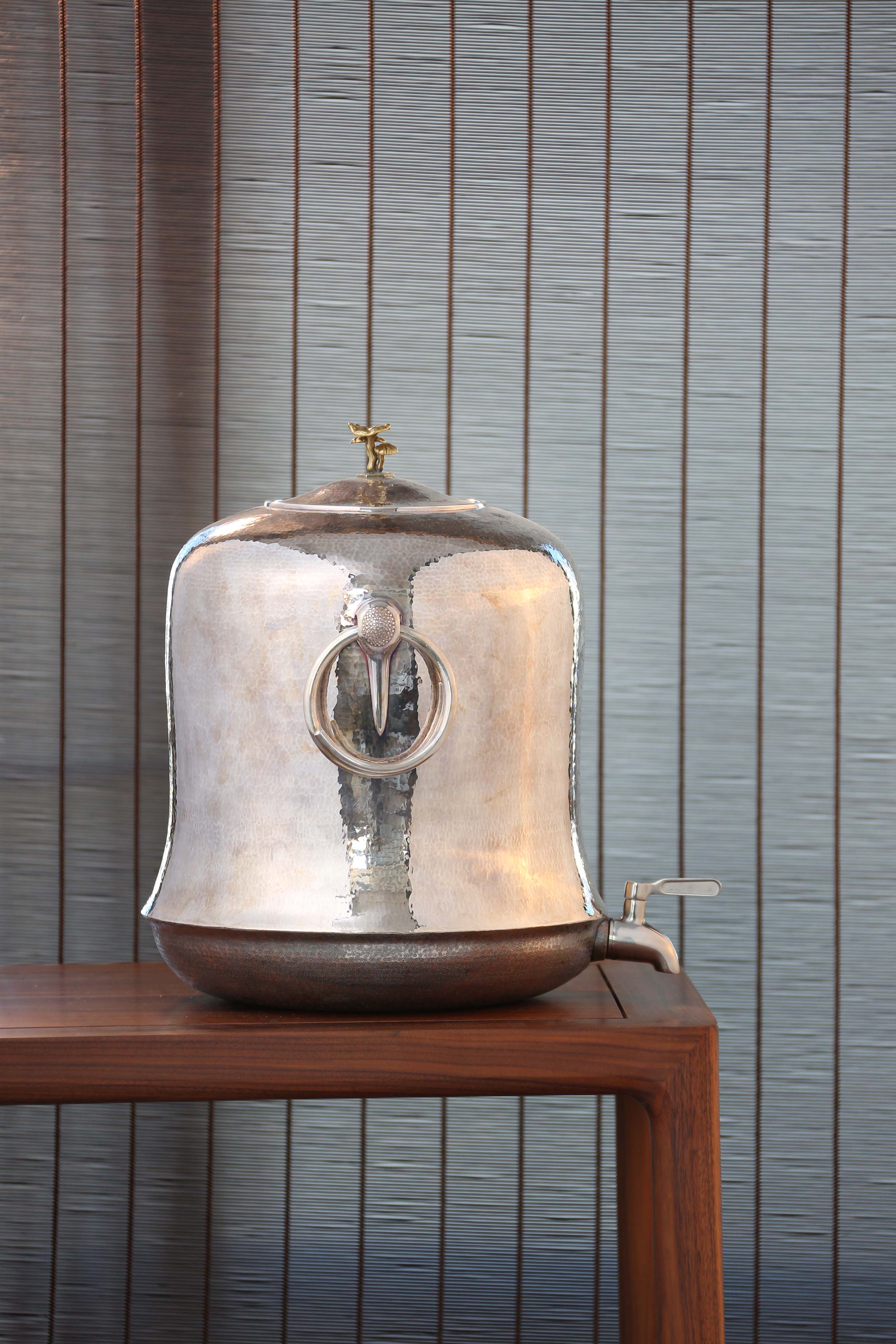 灵芝摘真形釜|纯银